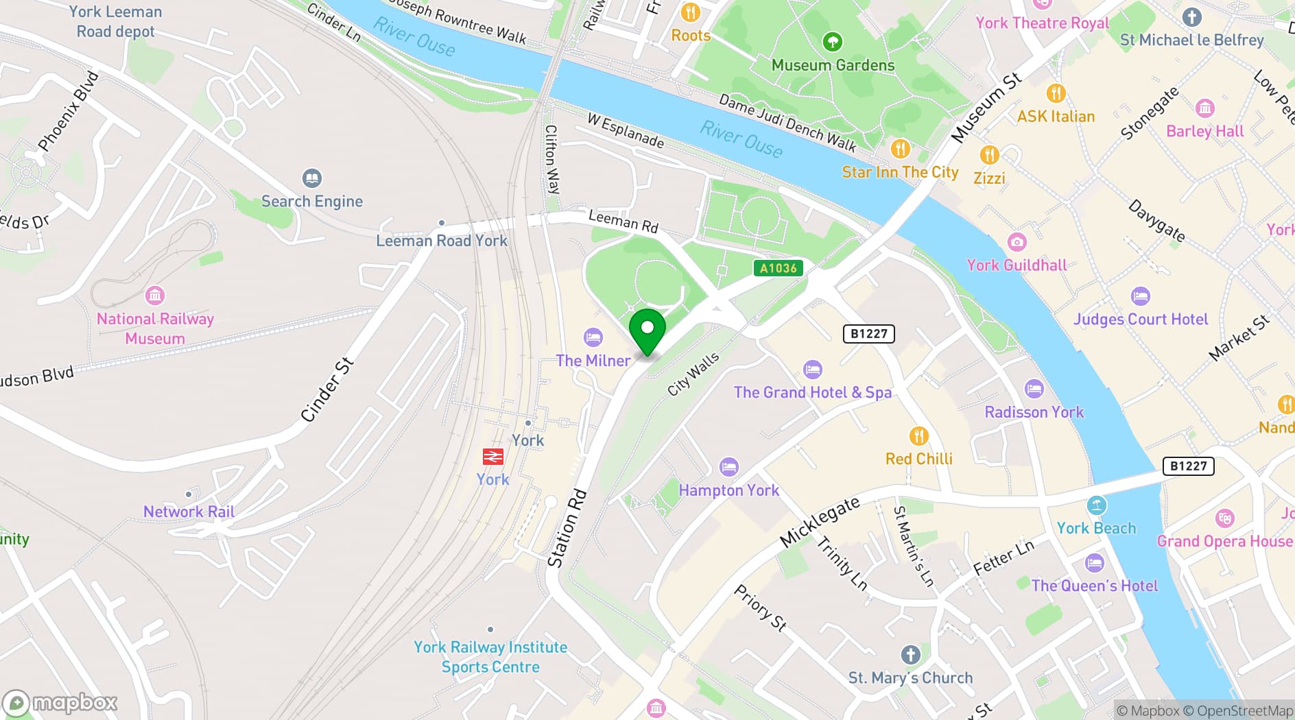 Map showing The Milner York