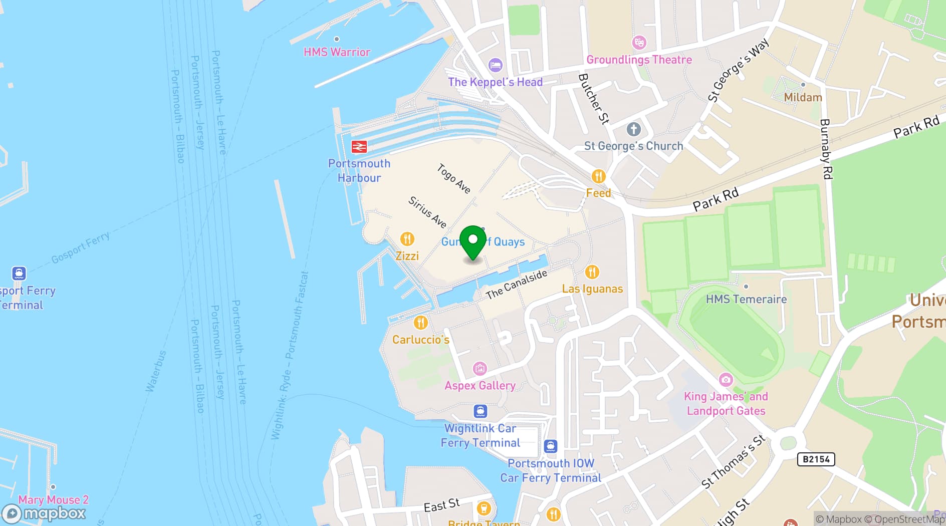 Map showing Old Customs House