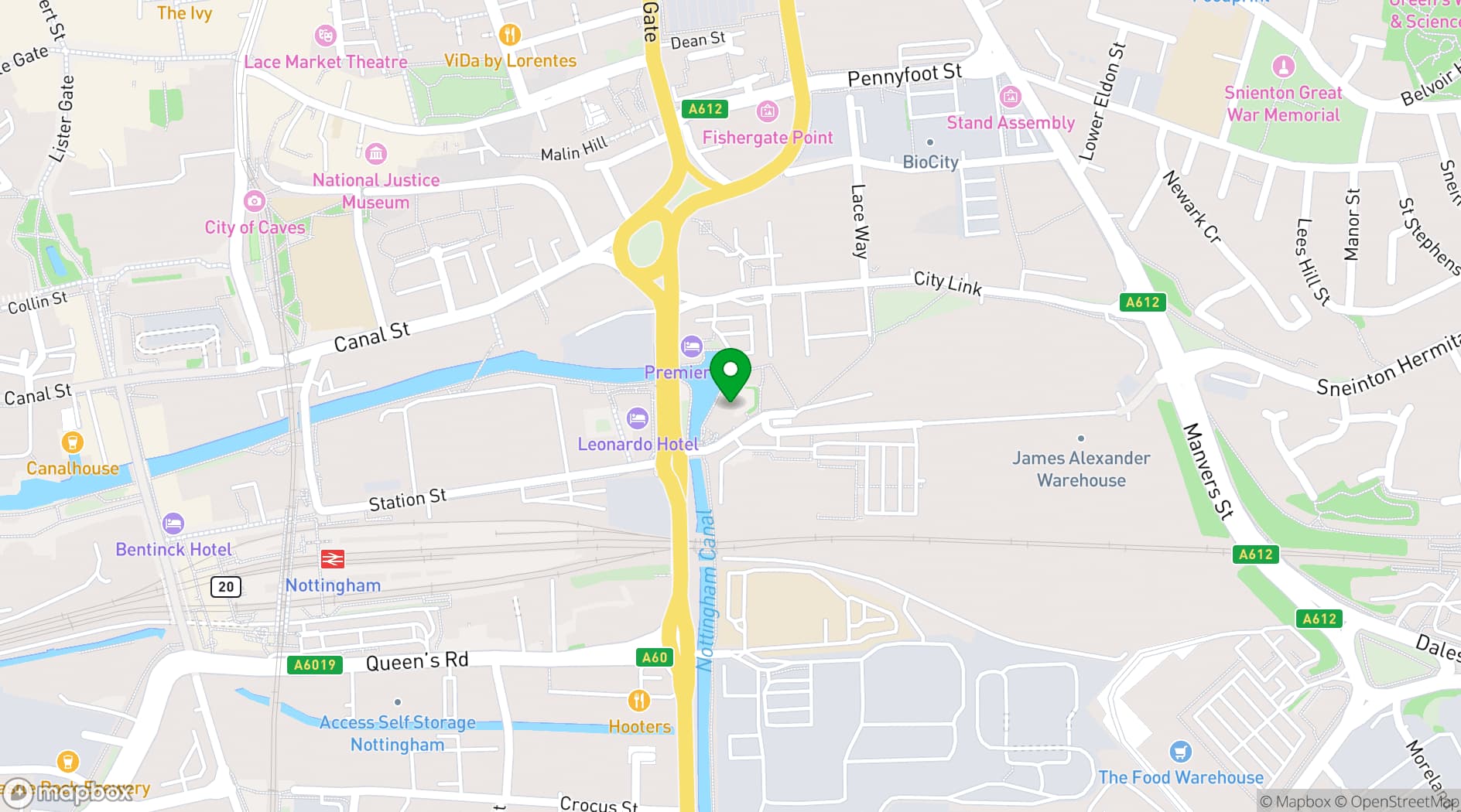 Map showing Binks Yard