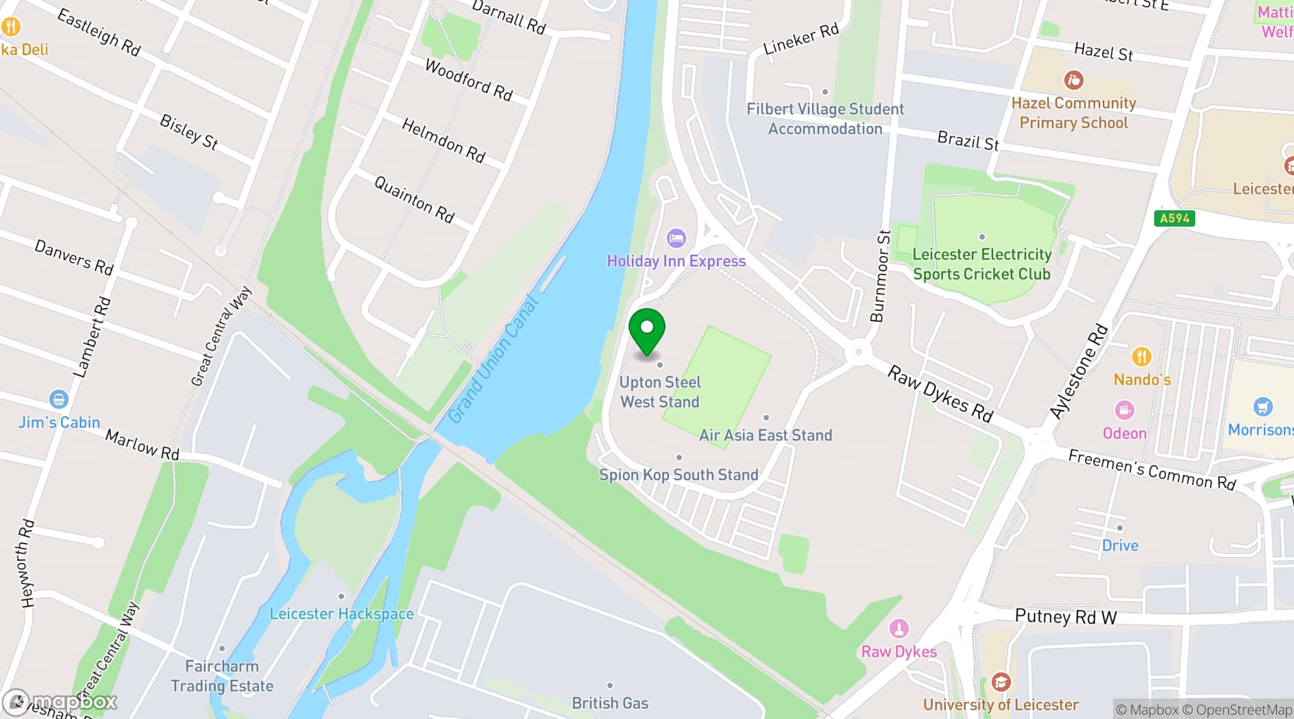 Map showing LCFC Conference and Events