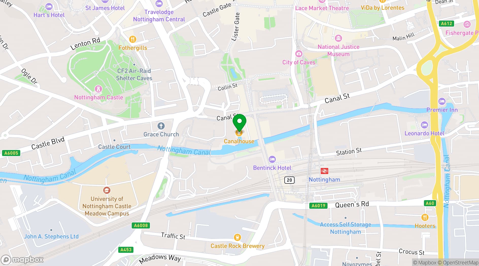 Map showing Canalhouse