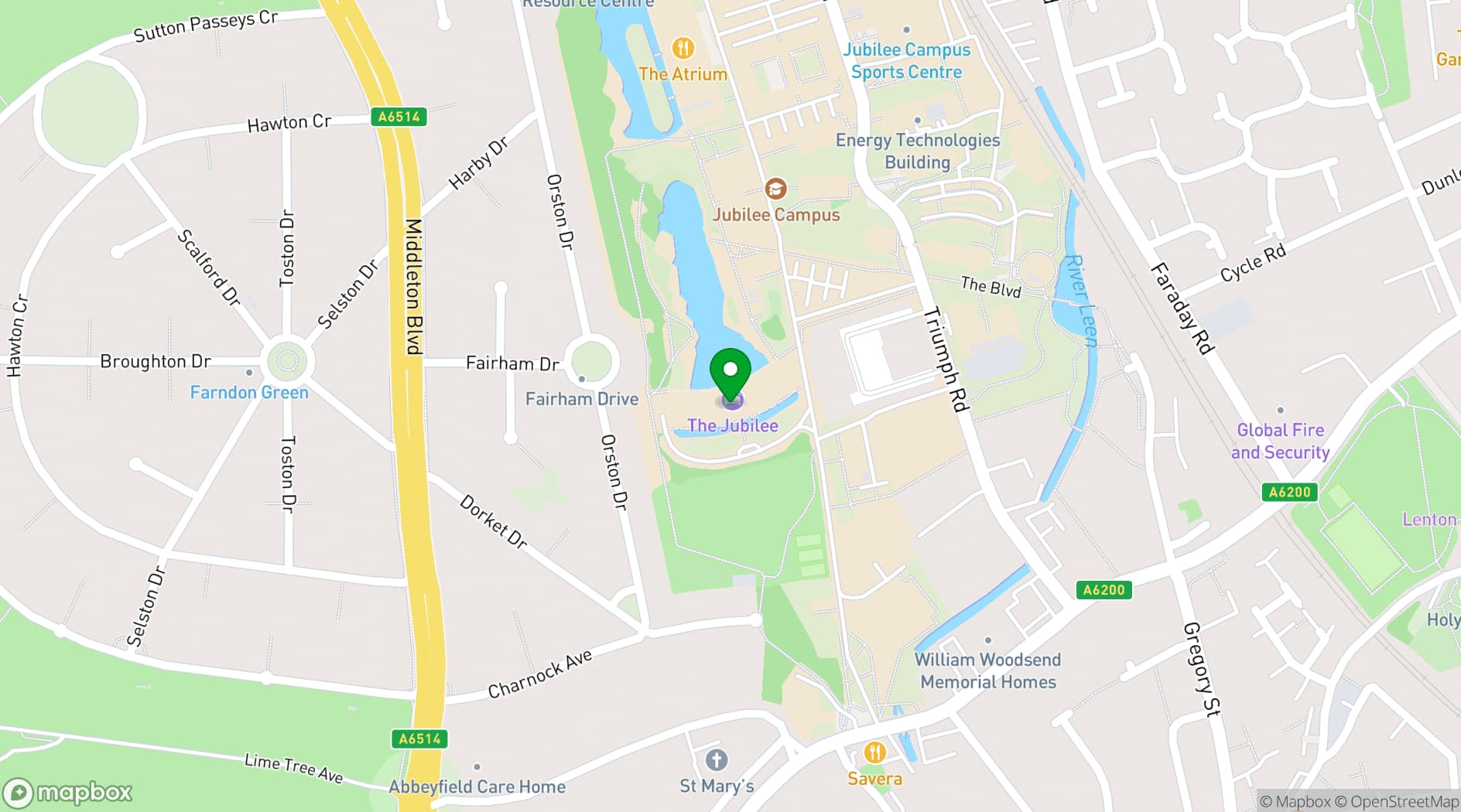 Map showing Jubilee Hotel & Conferences