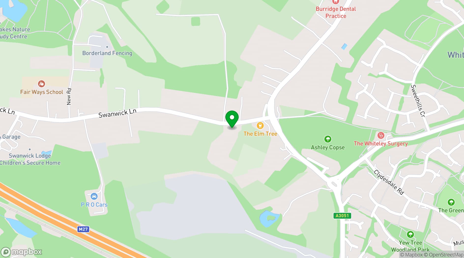 Map showing The Barn at Friends Farm
