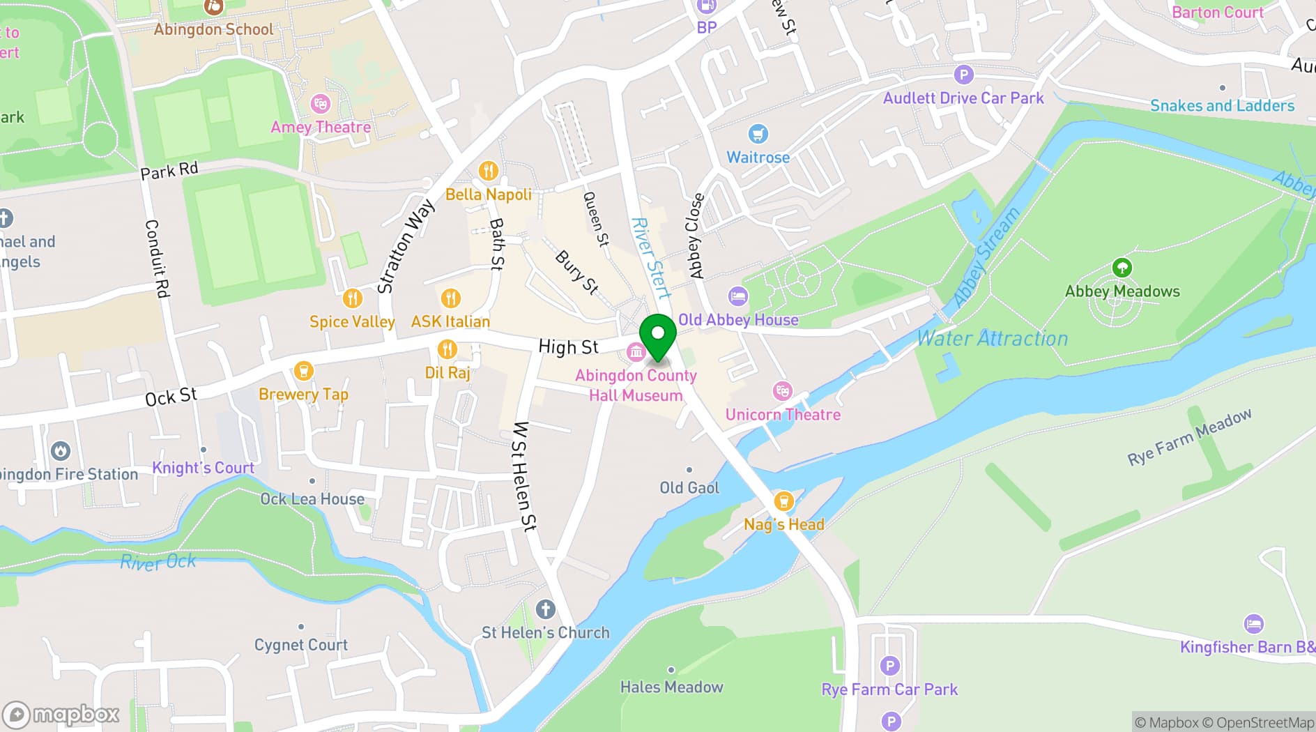 Map showing The Nag’s Head on the Thames