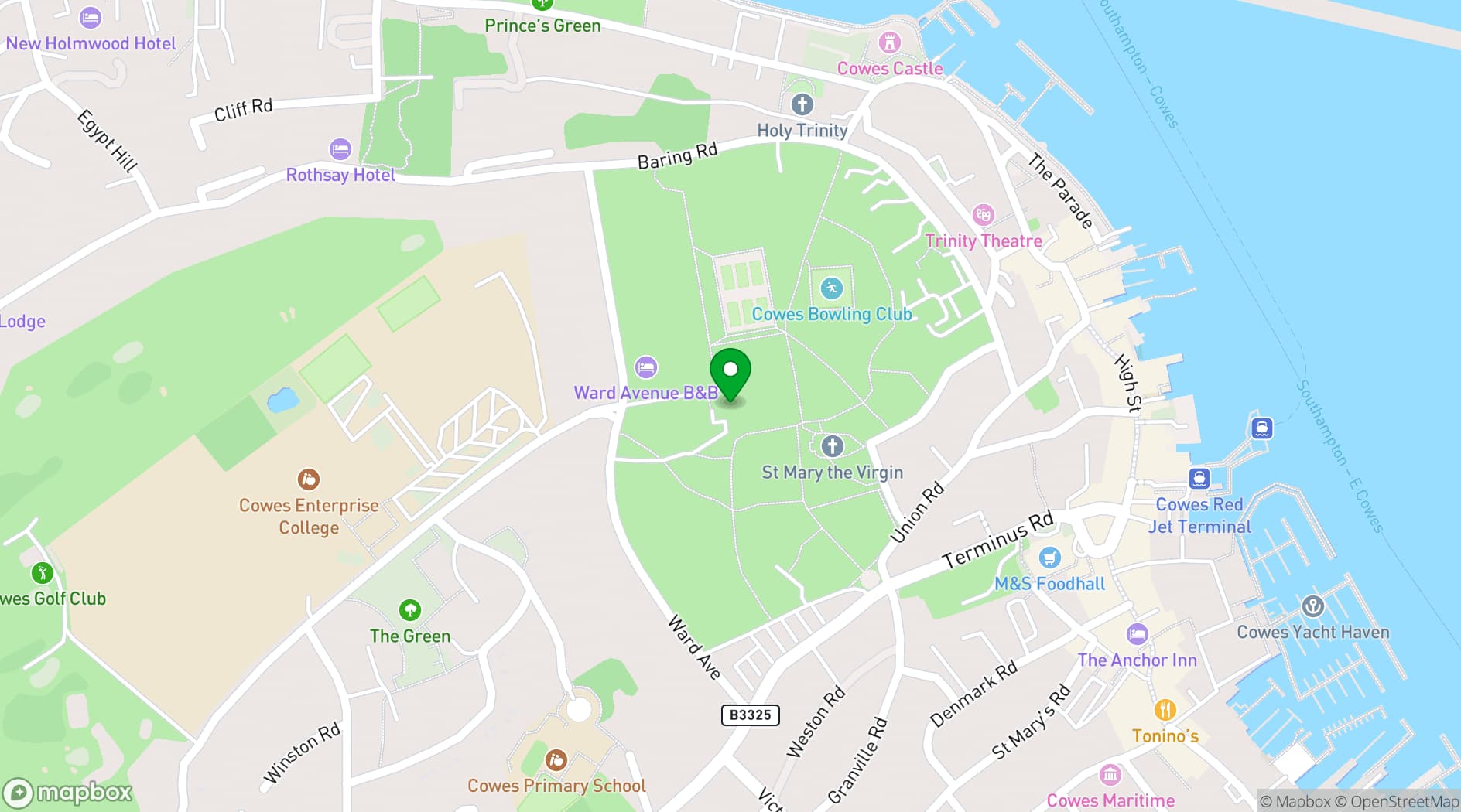 Map showing Northwood House