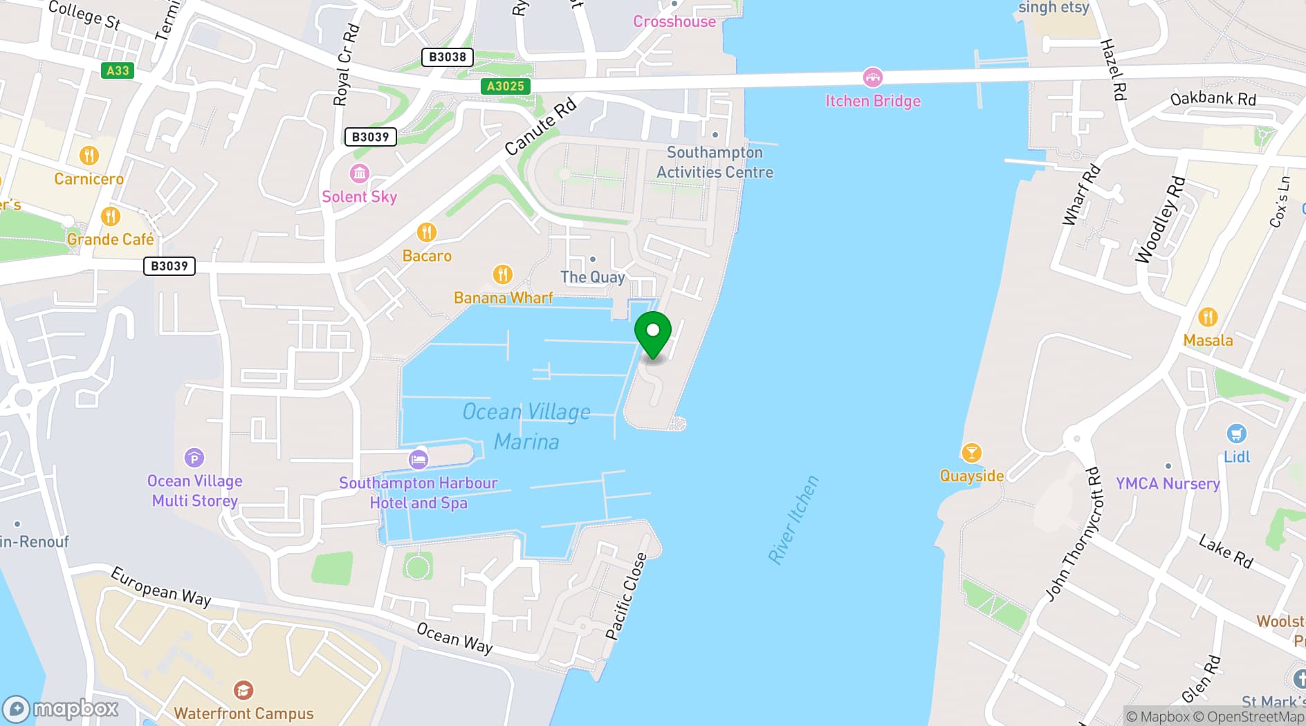 Map showing Oceanus Charter Ltd