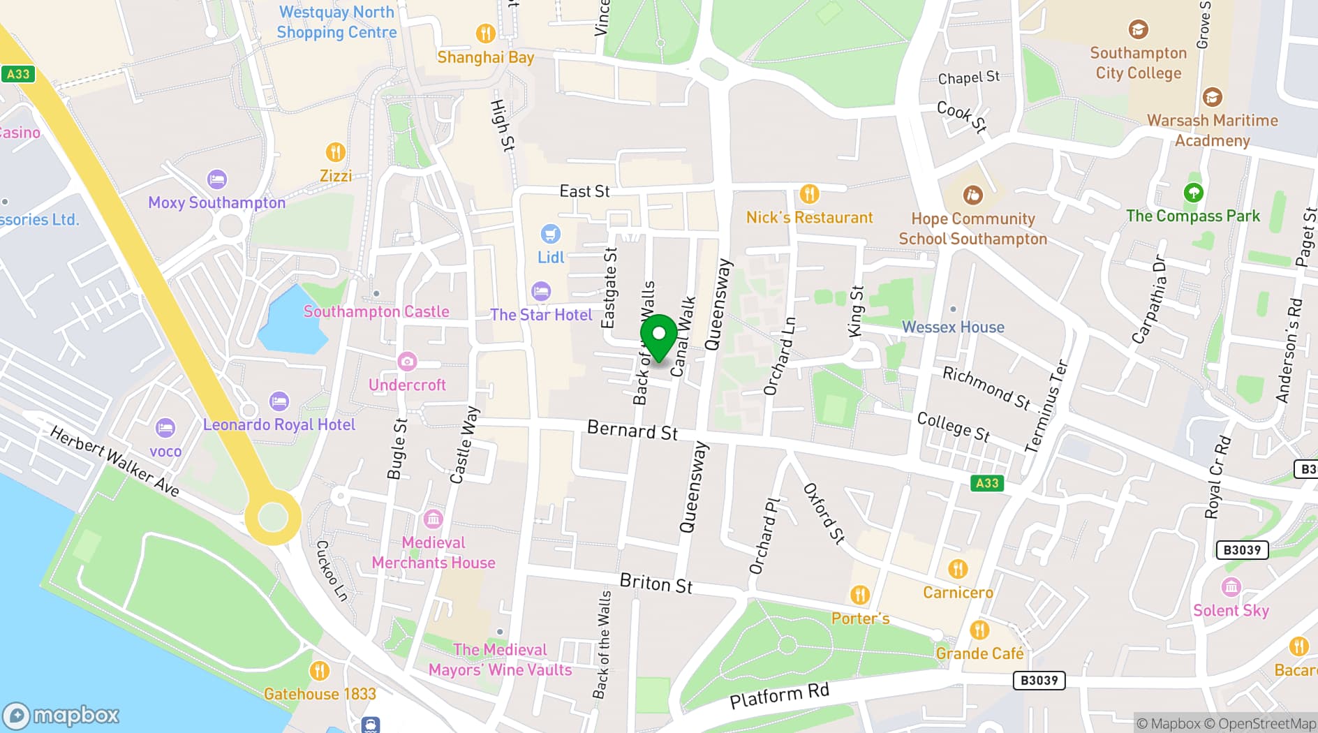 Map showing YourHQ
