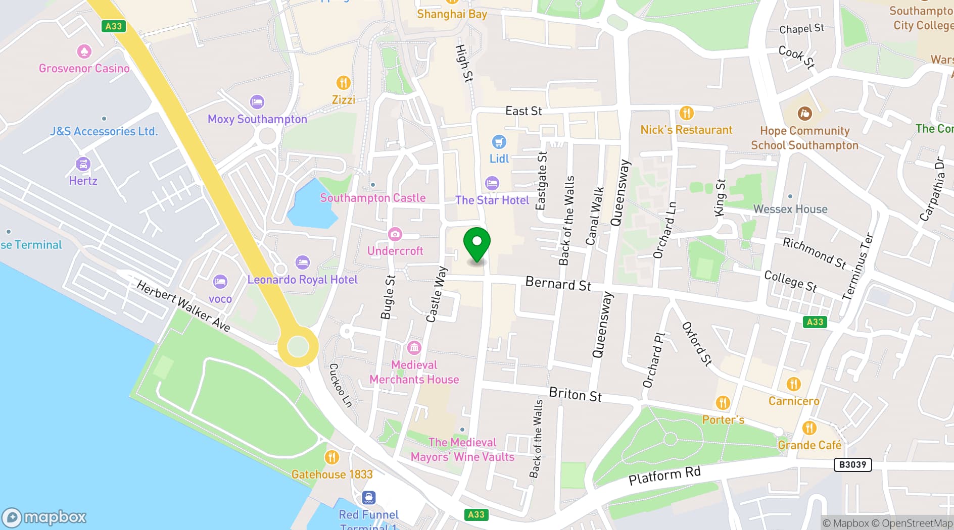 Map showing Coriander Lounge