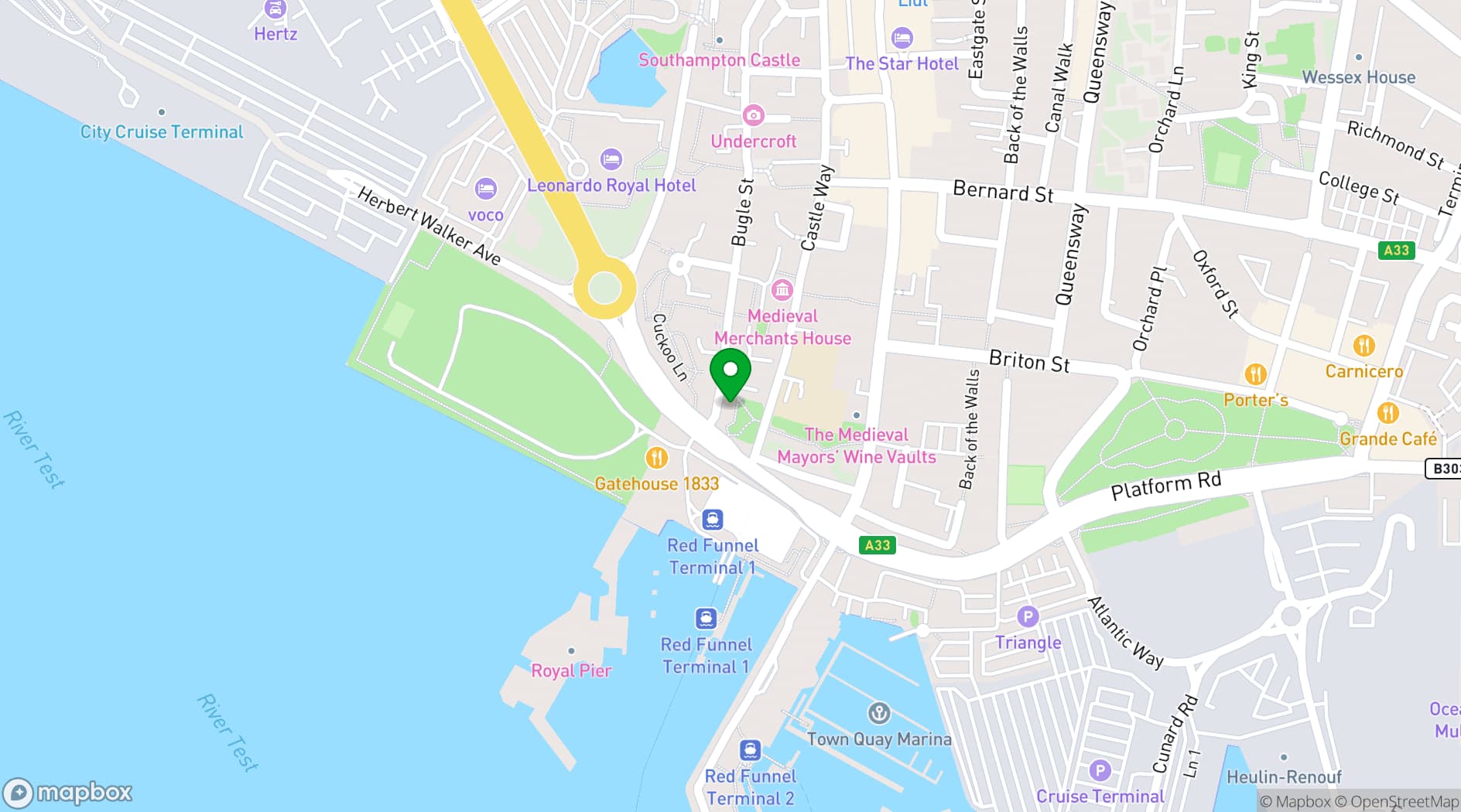 Map showing Dancing Man Brewery