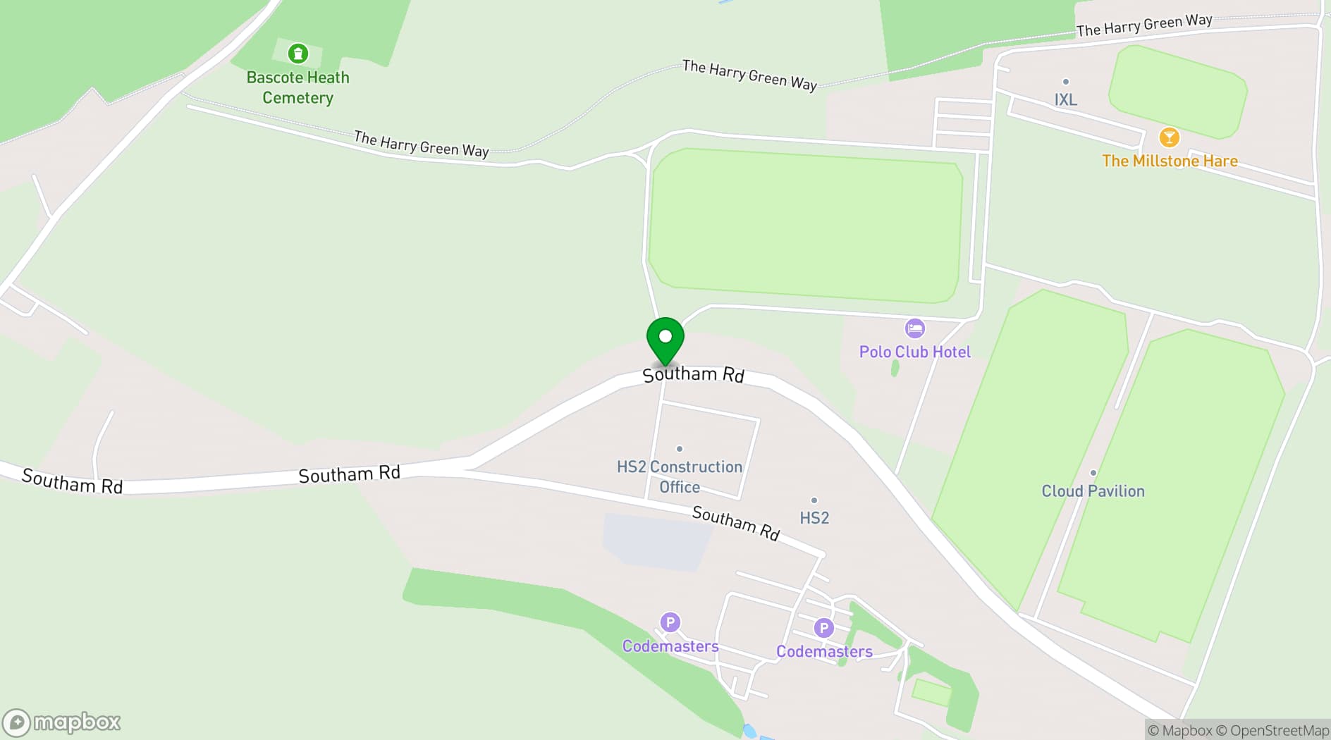 Map showing Dallas Burston Polo Club