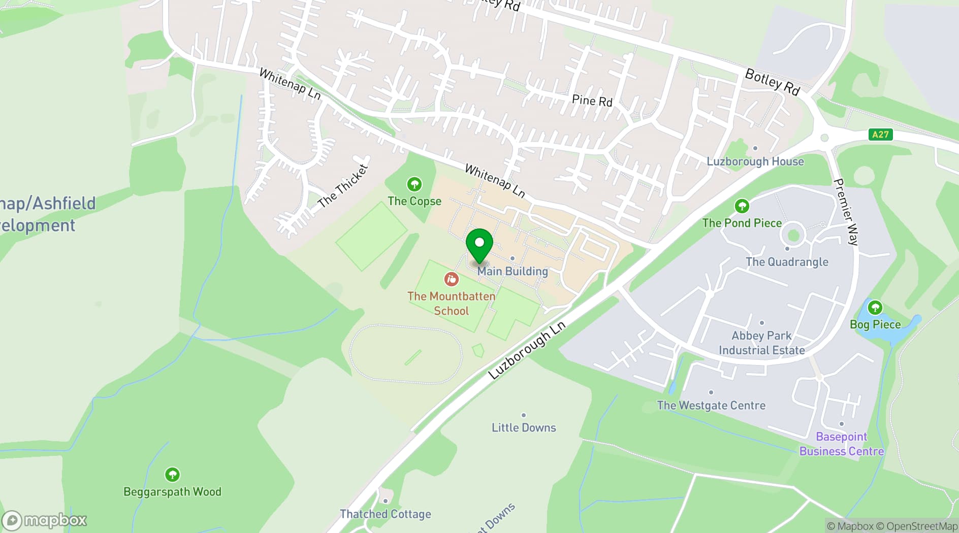 Map showing Personal Best Education Conference Centre