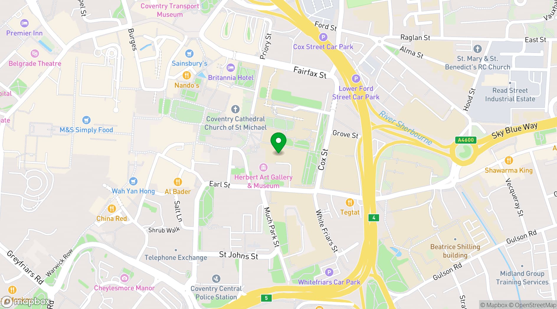 Map showing Square One