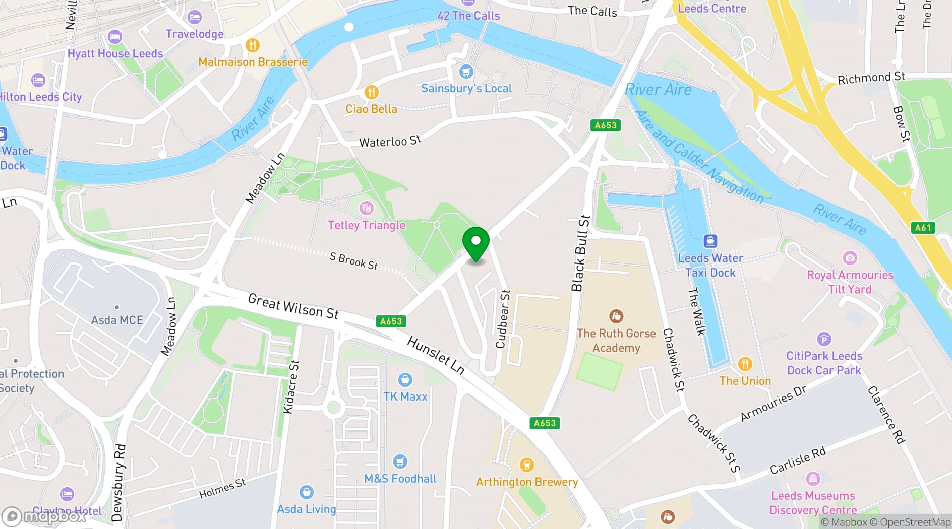 Map showing North Bar Aire Park