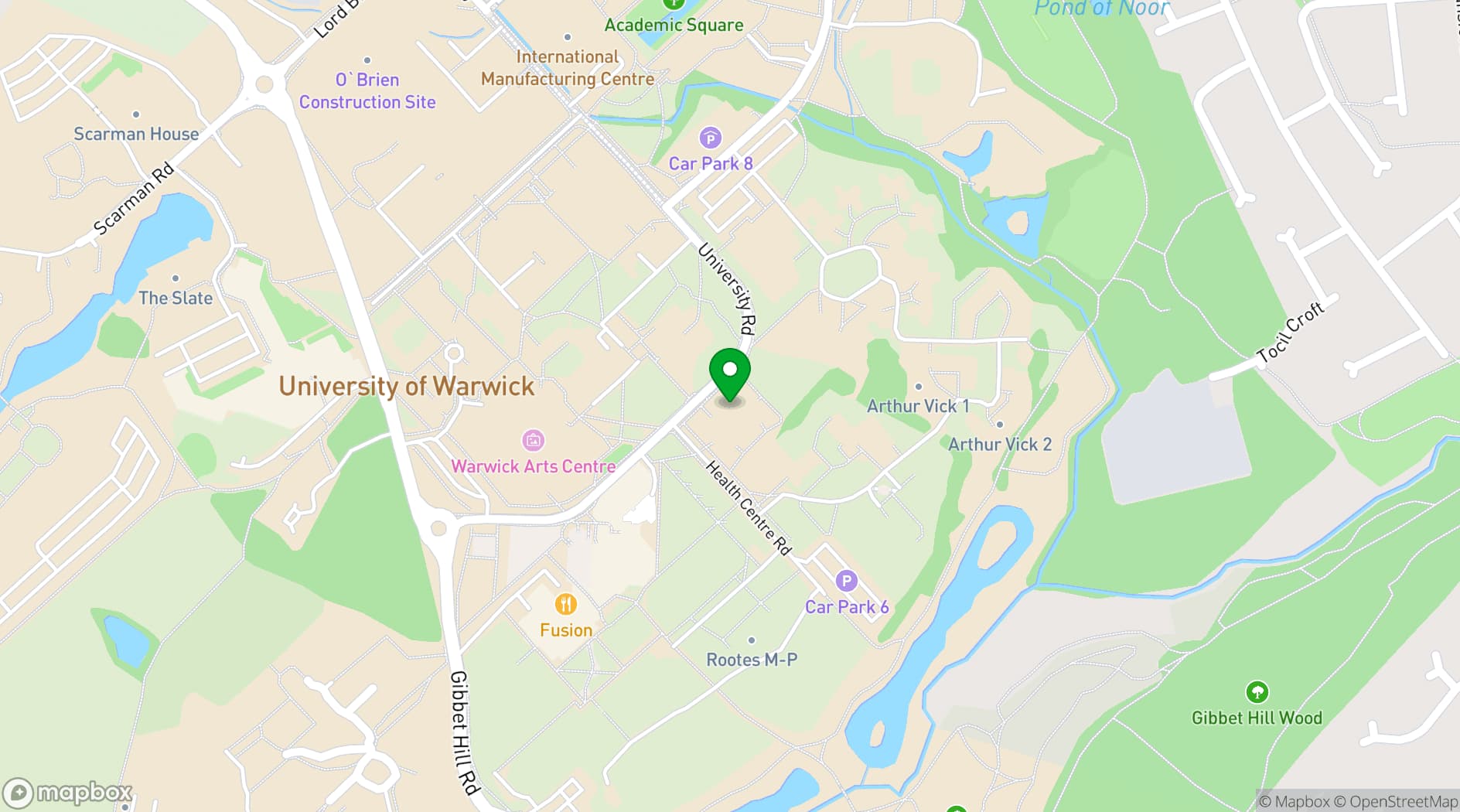 Map showing The Oculus