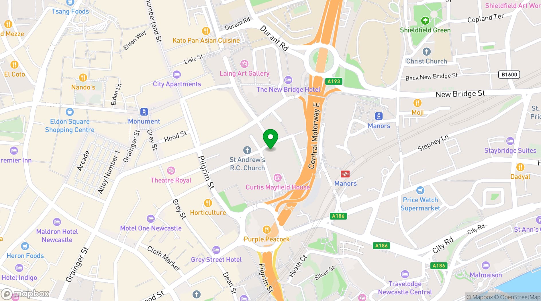 Map showing Mindful Therapies