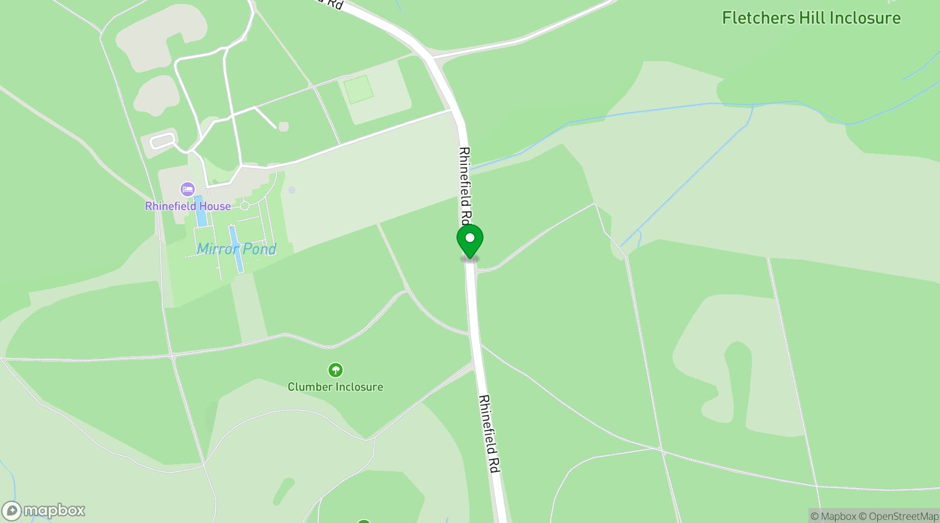Map showing Rhinefield House Hotel
