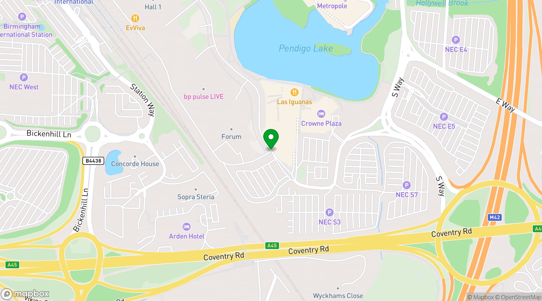 Map showing The Vox Conference Centre
