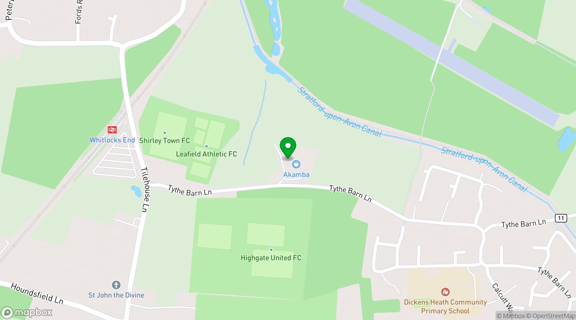Map showing Akamba Venue