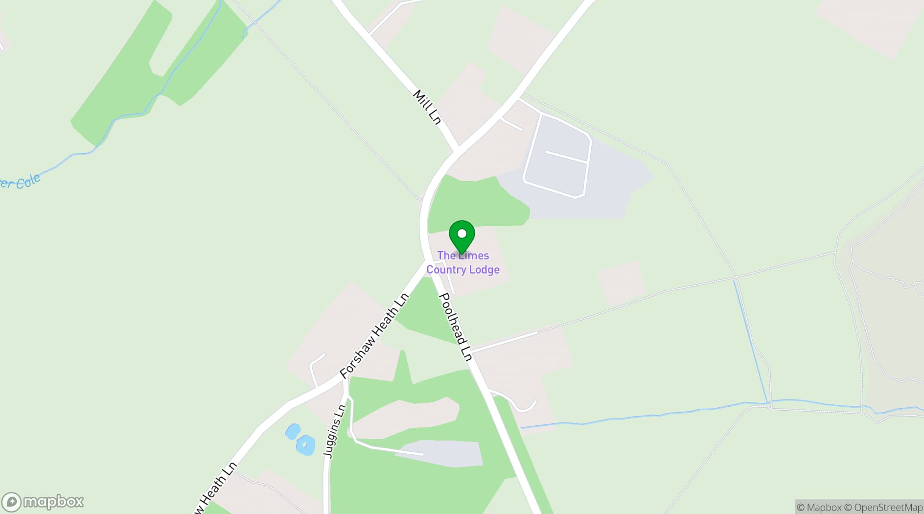 Map showing The Limes Country Lodge Hotel