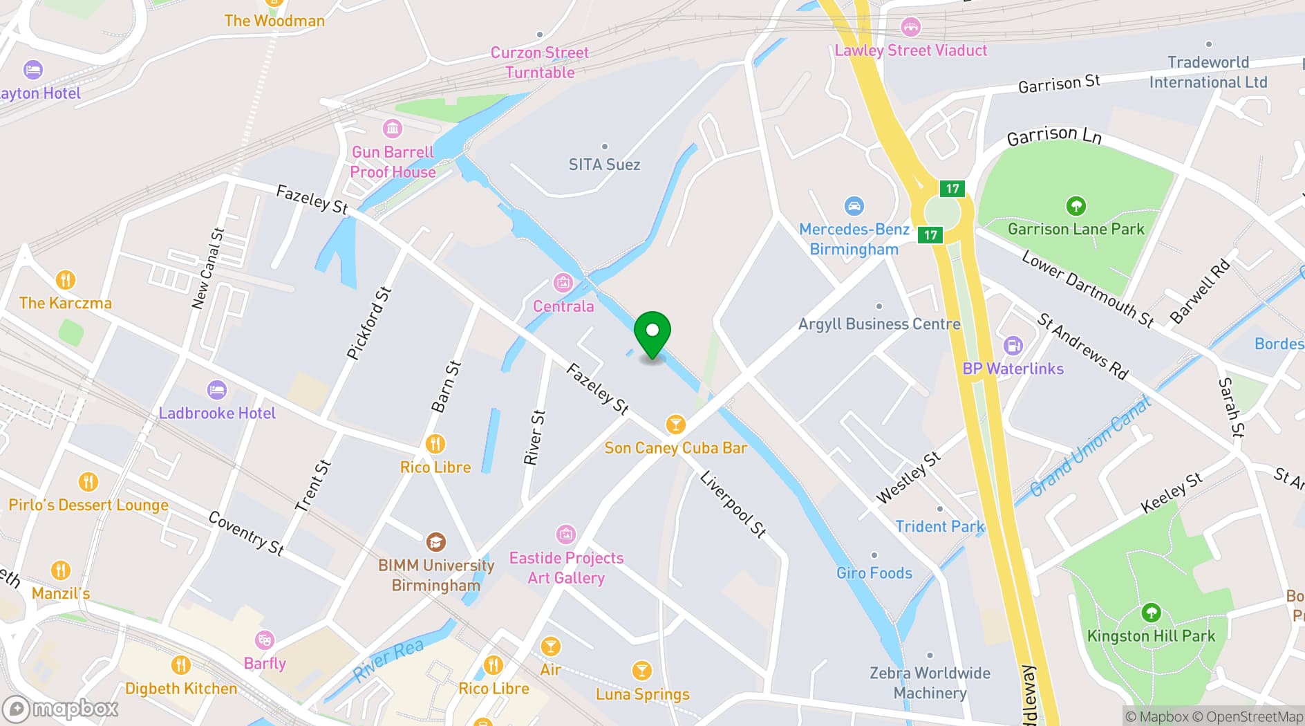 Map showing The Bond