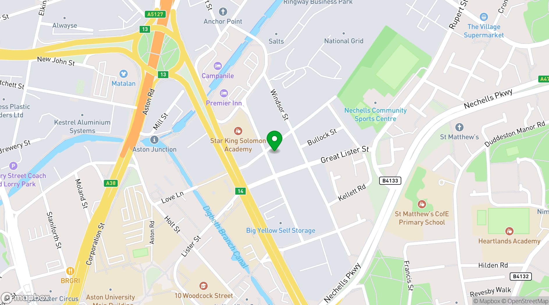 Map showing The Mushrooms