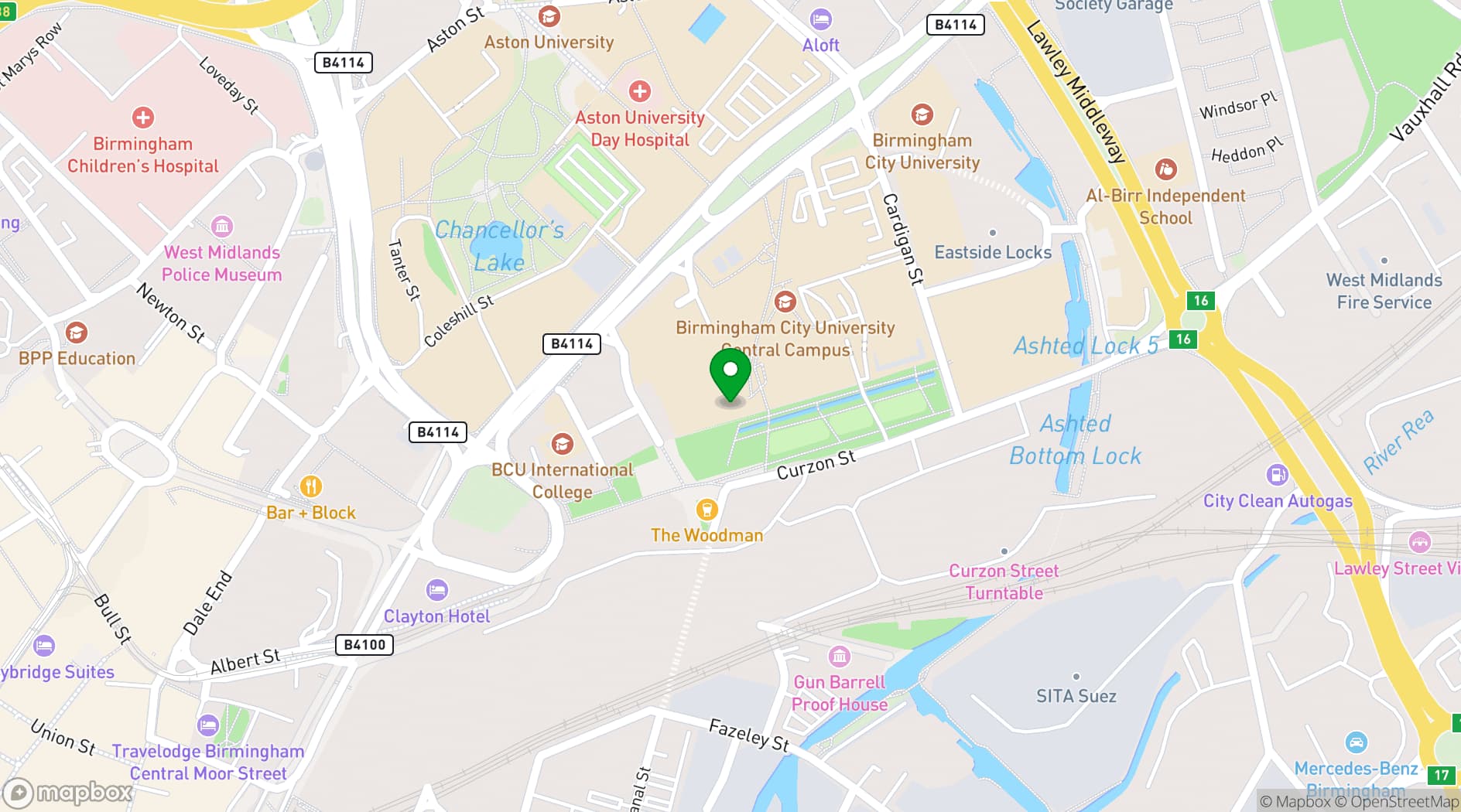 Map showing Thinktank 