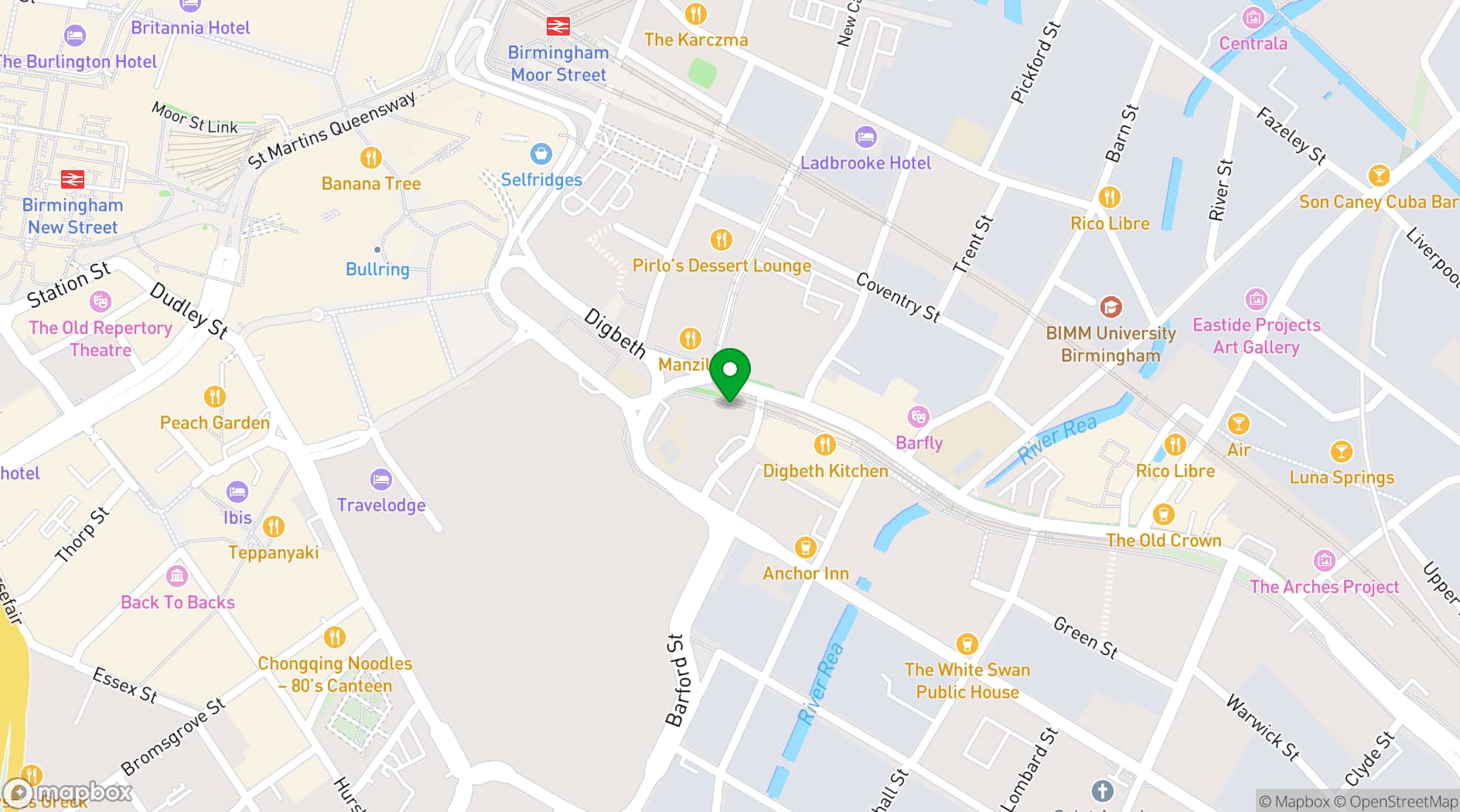 Map showing Subside Bar