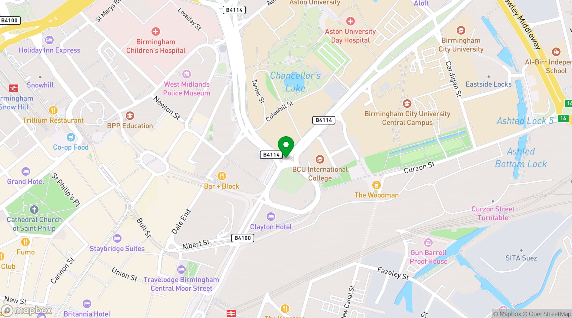 Map showing Precision Health Technologies Accelerator (PHTA)