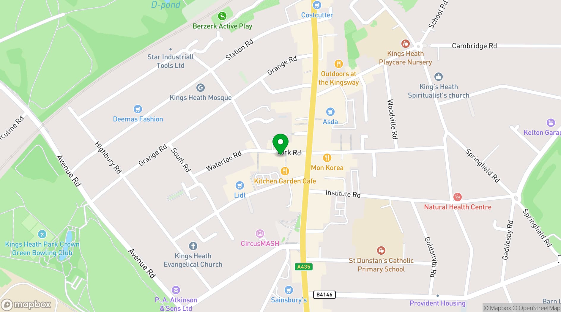 Map showing Kitchen Garden Café
