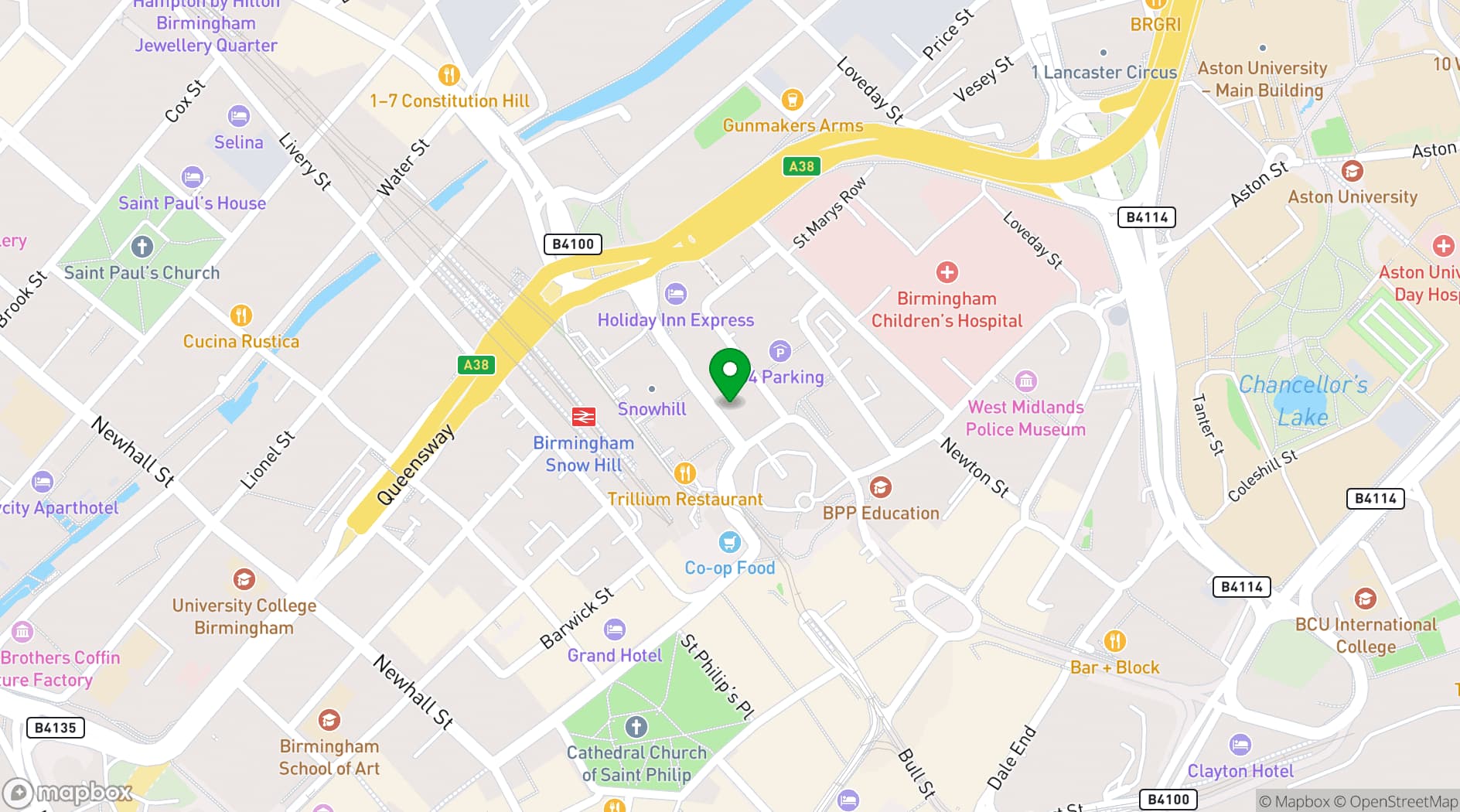 Map showing Bar Opus 