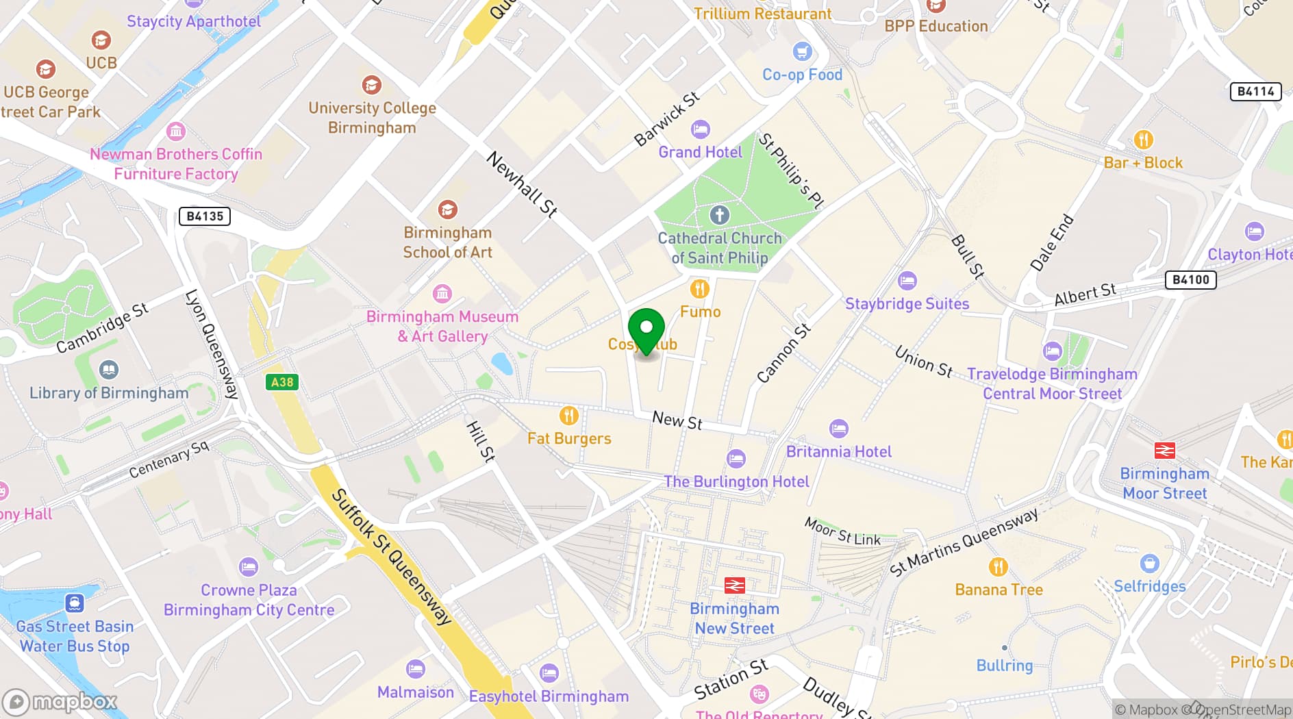 Map showing The Sun On The Hill