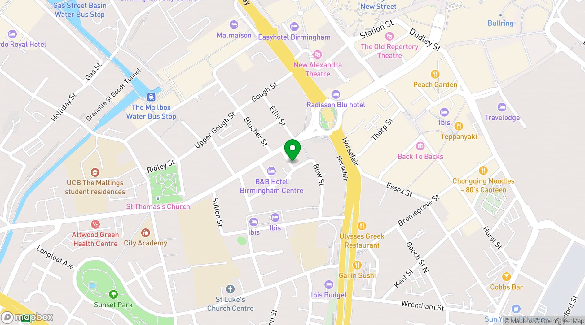 Map showing BUNA Lounge & NightClub