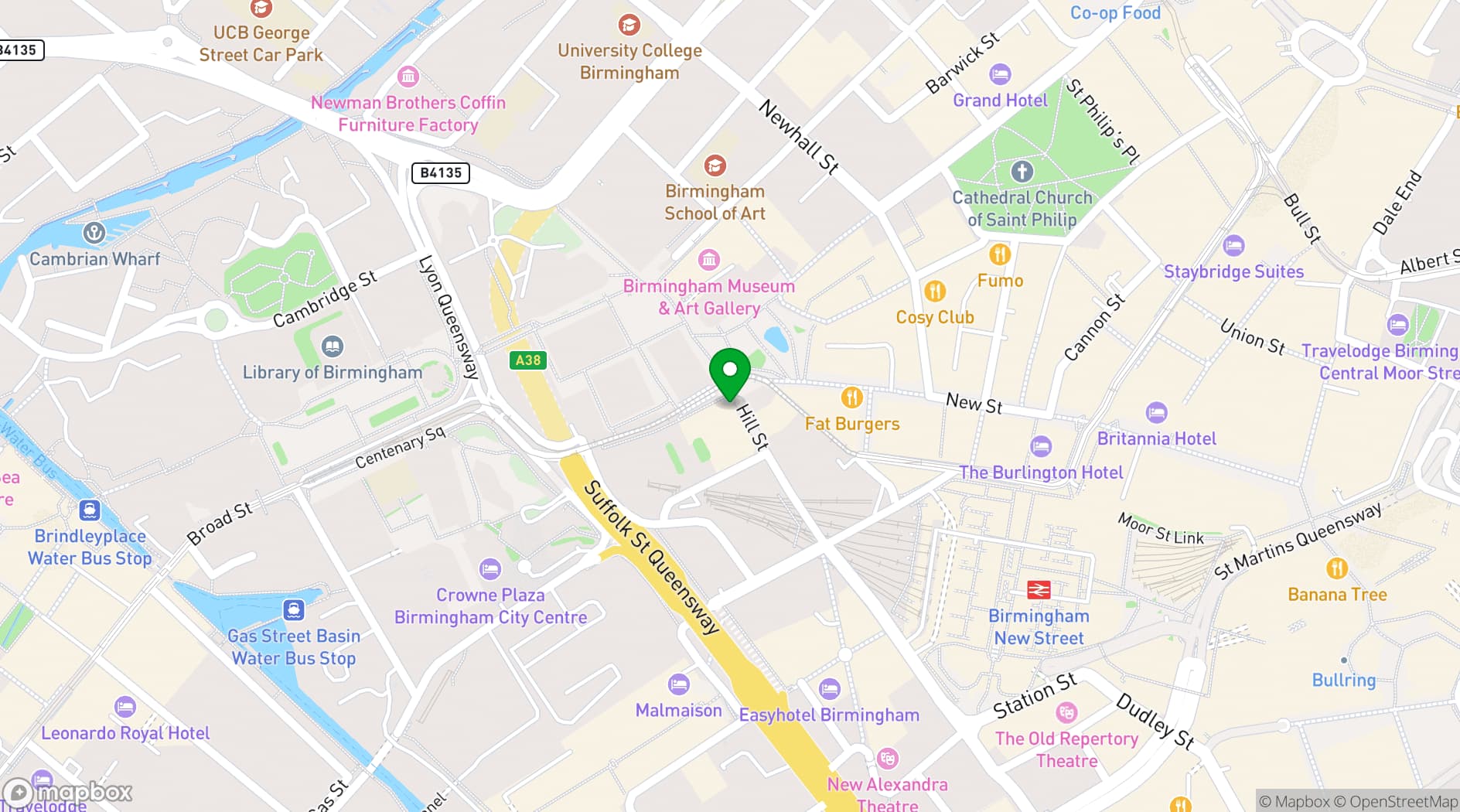 Map showing 1 Victoria Square