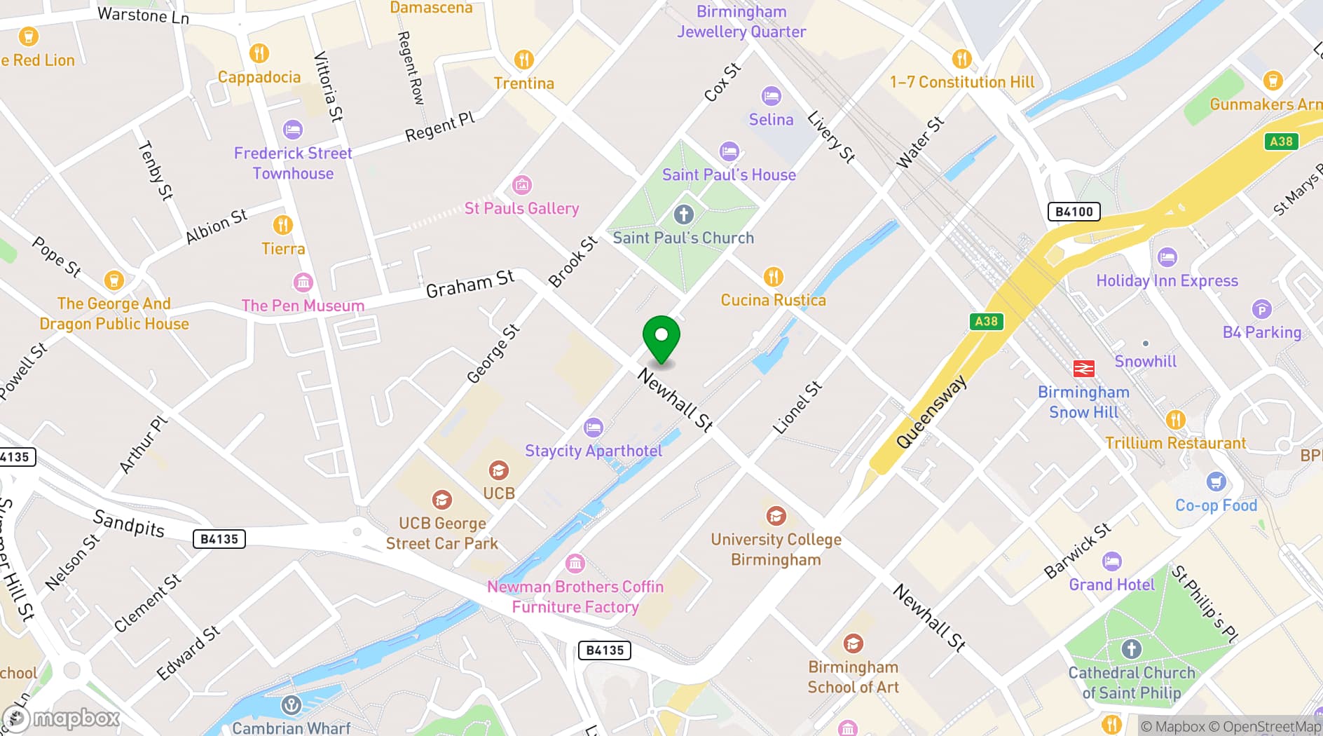 Map showing Assay Studios