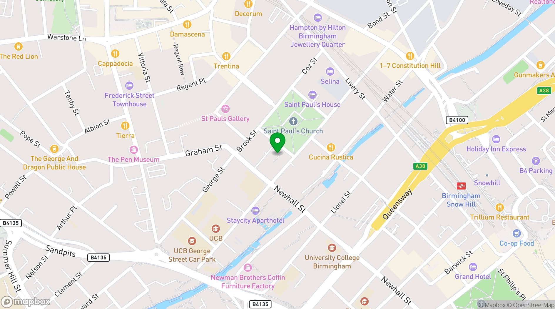 Map showing 180 Club