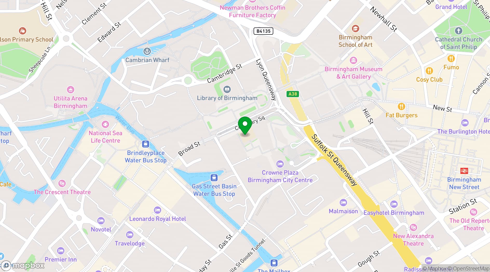 Map showing The Exchange