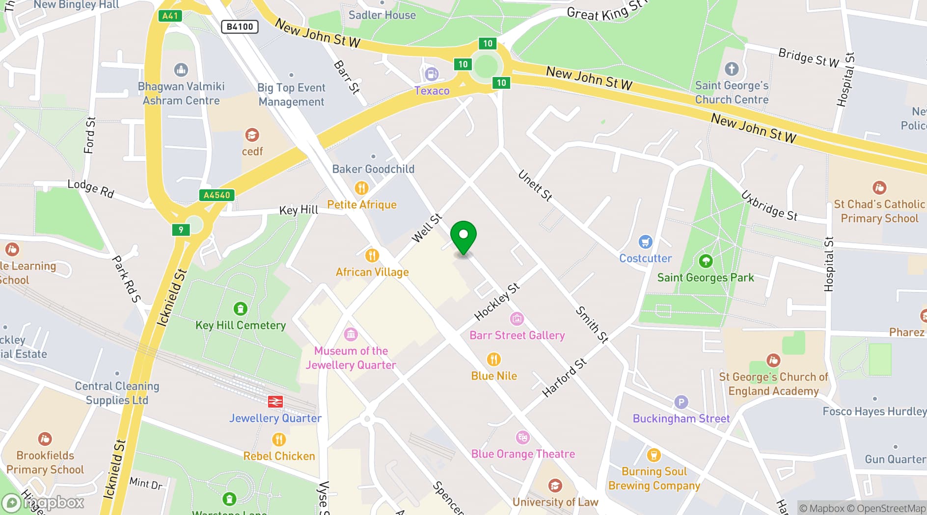 Map showing The Oxygen Rooms
