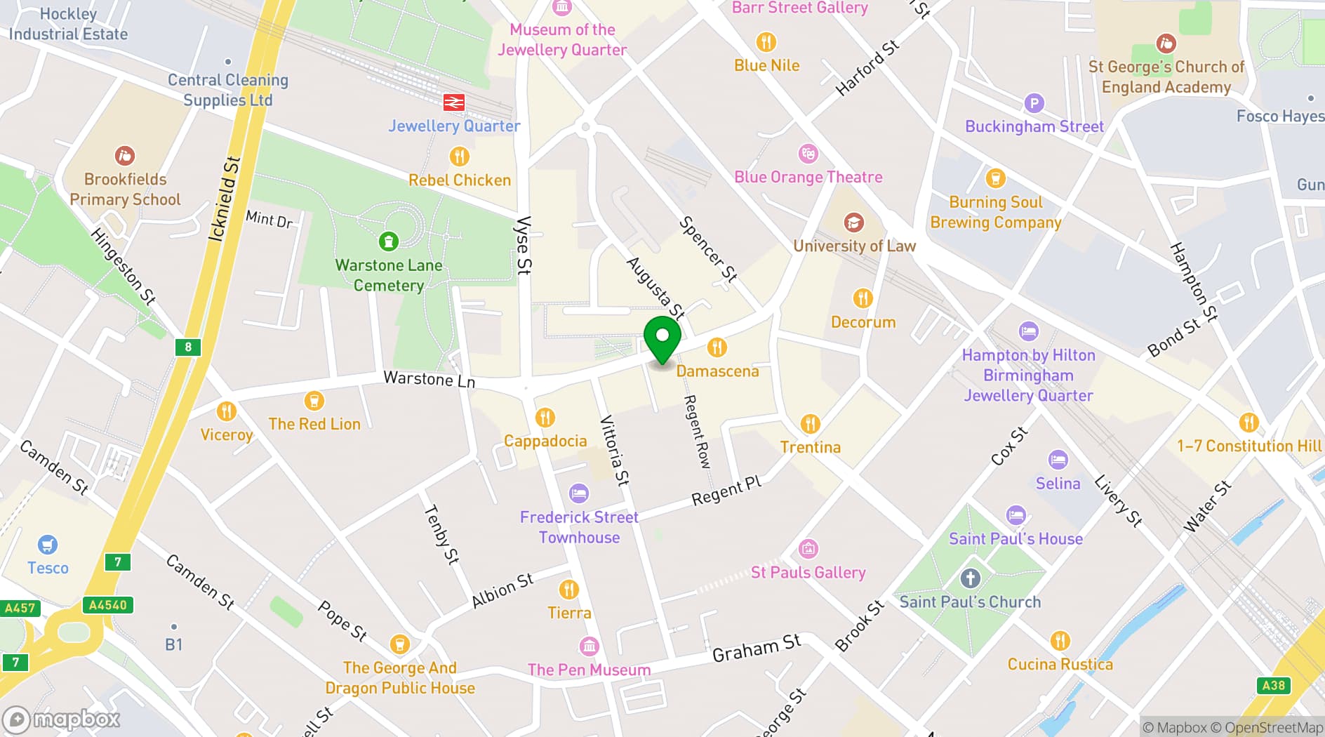 Map showing 24K Bistro