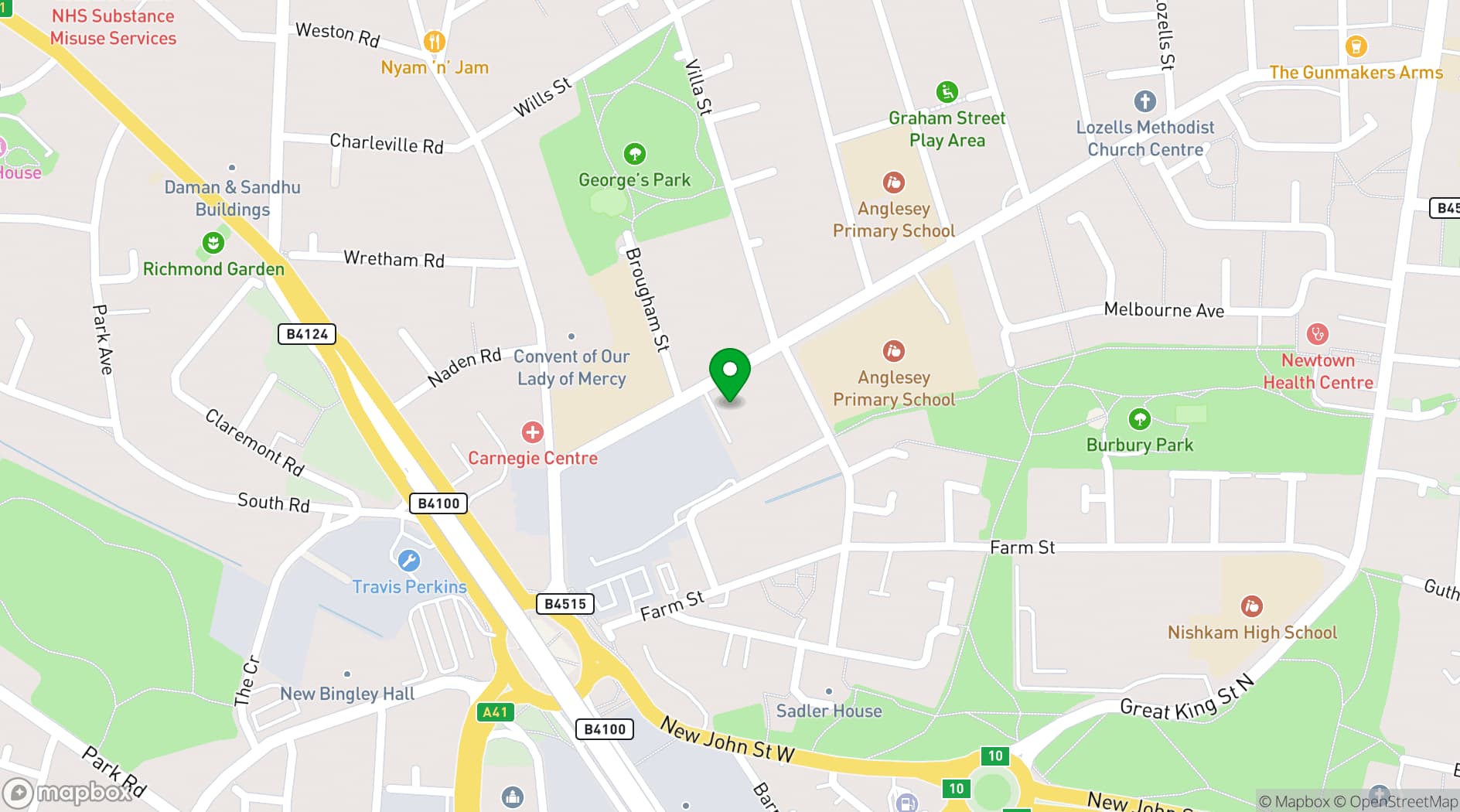 Map showing The Gulshan Suite