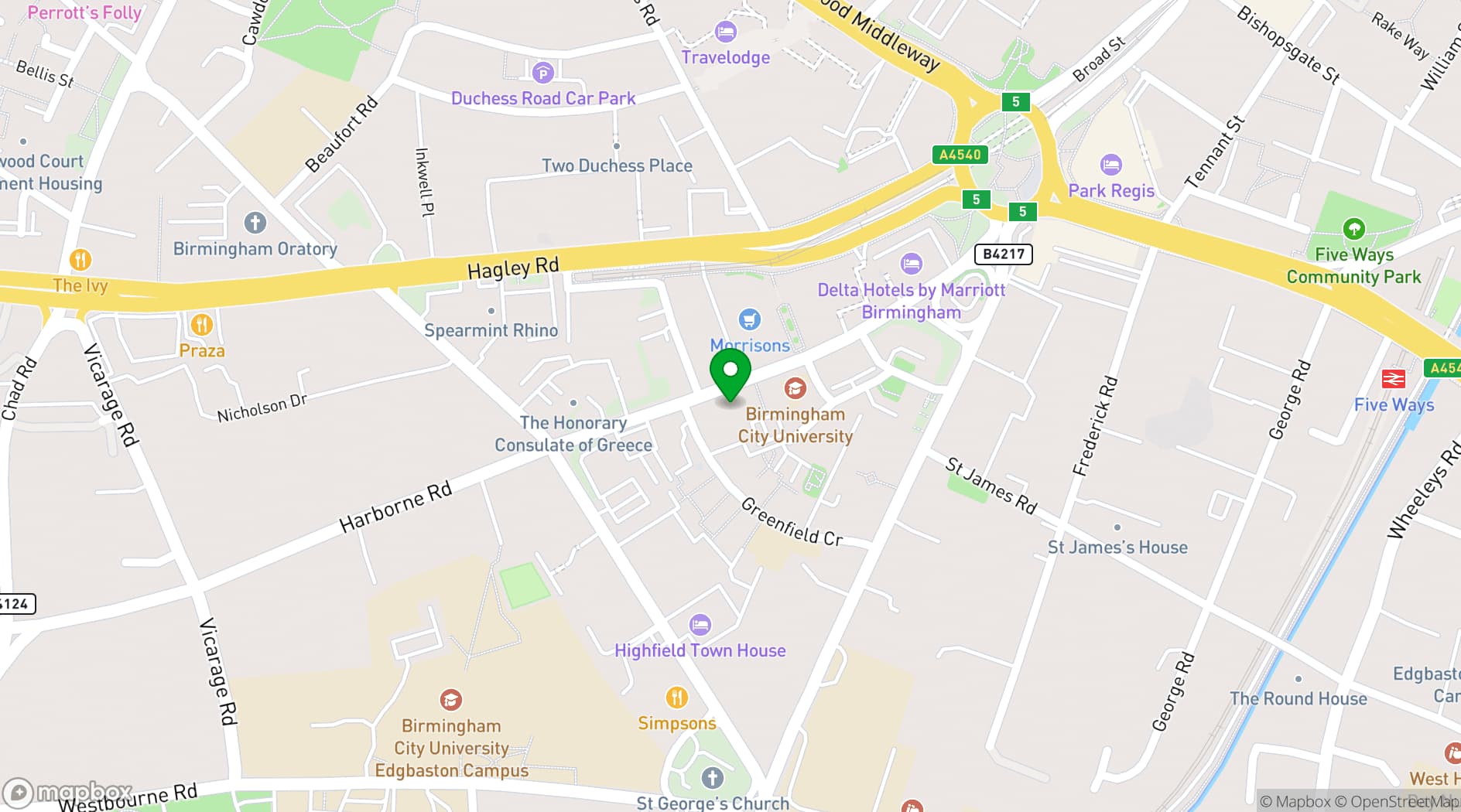 Map showing The Blue Piano Restaurant, Bar and Guesthouse
