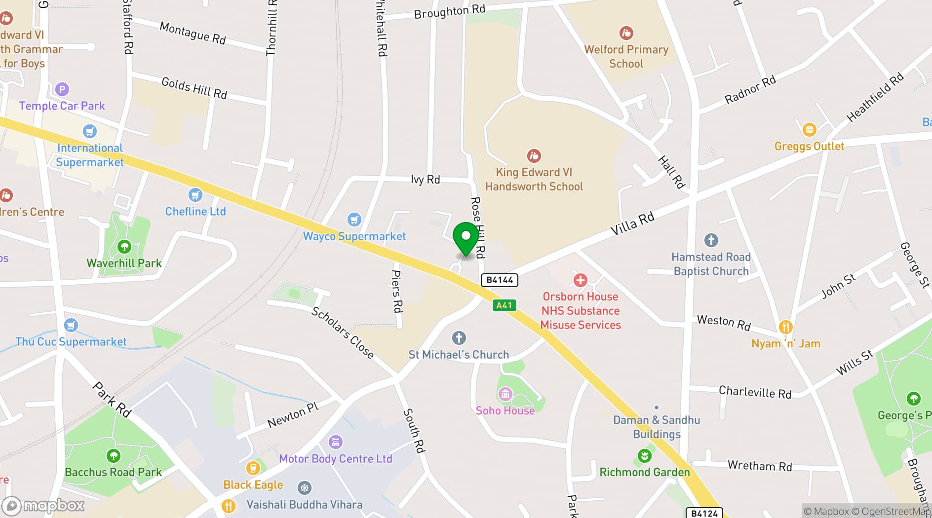Map showing Nishkam Centre