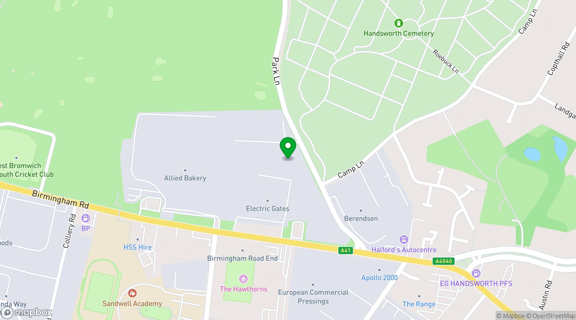 Map showing Mayfair Suite