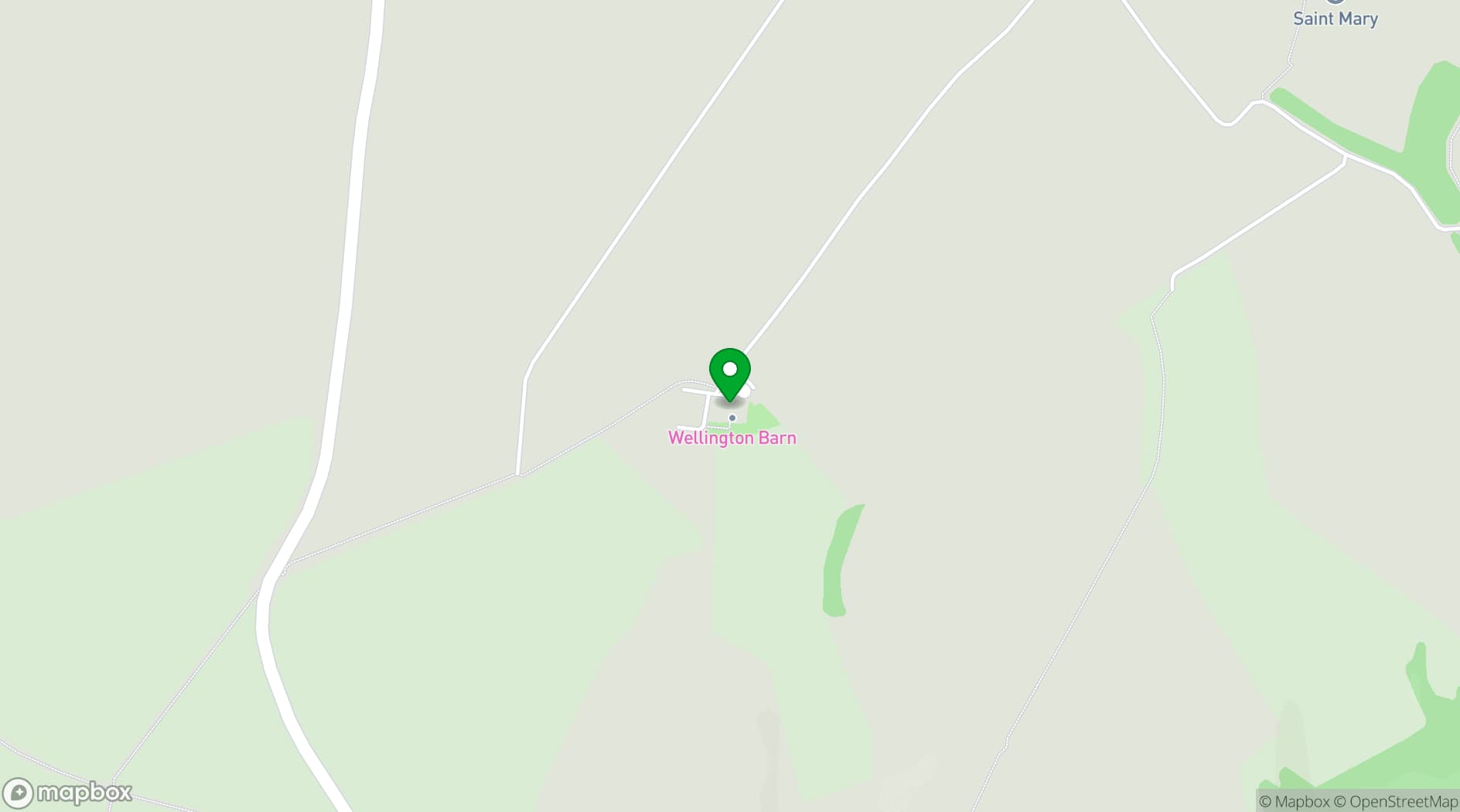 Map showing Wellington Barn