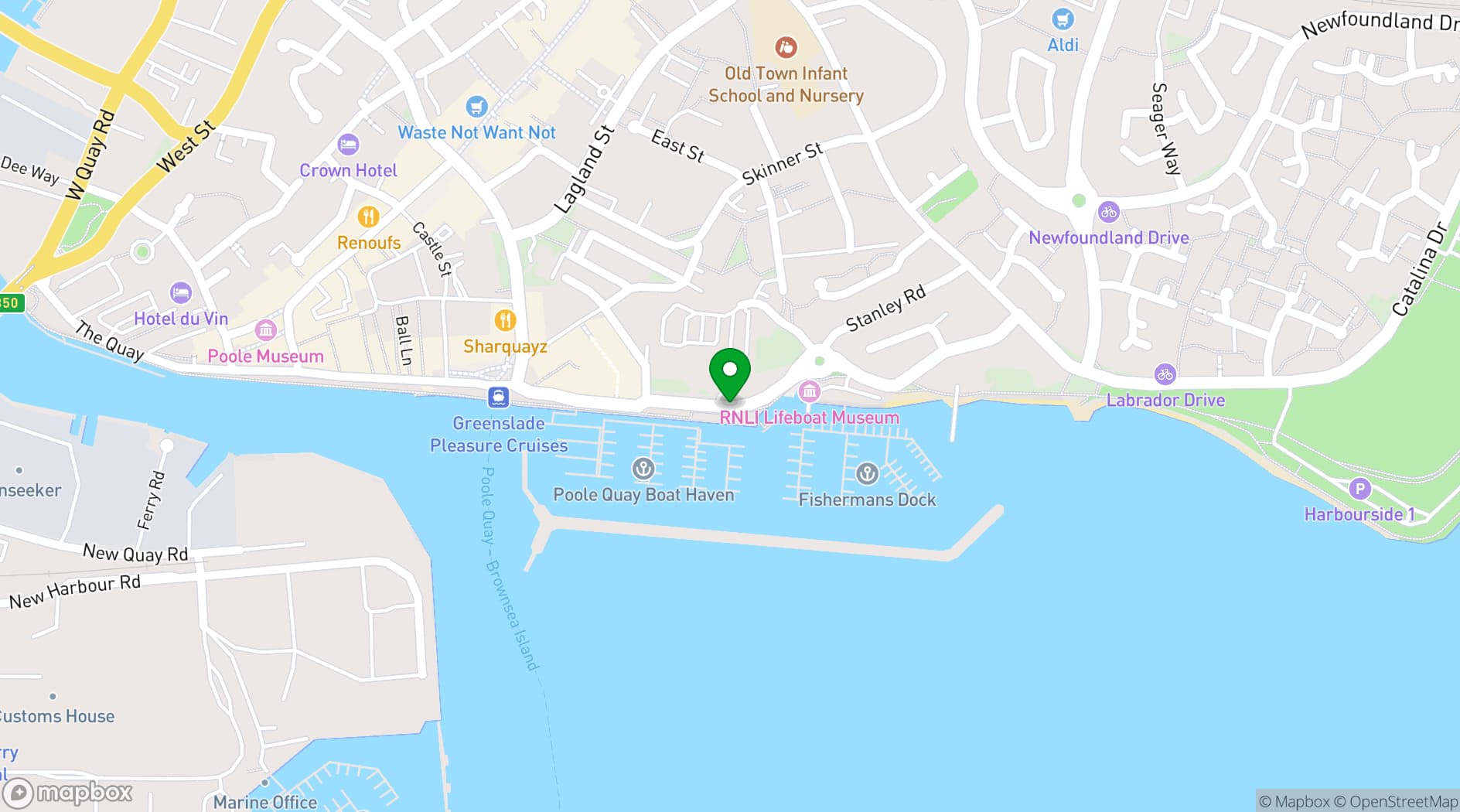 Map showing Thistle Poole