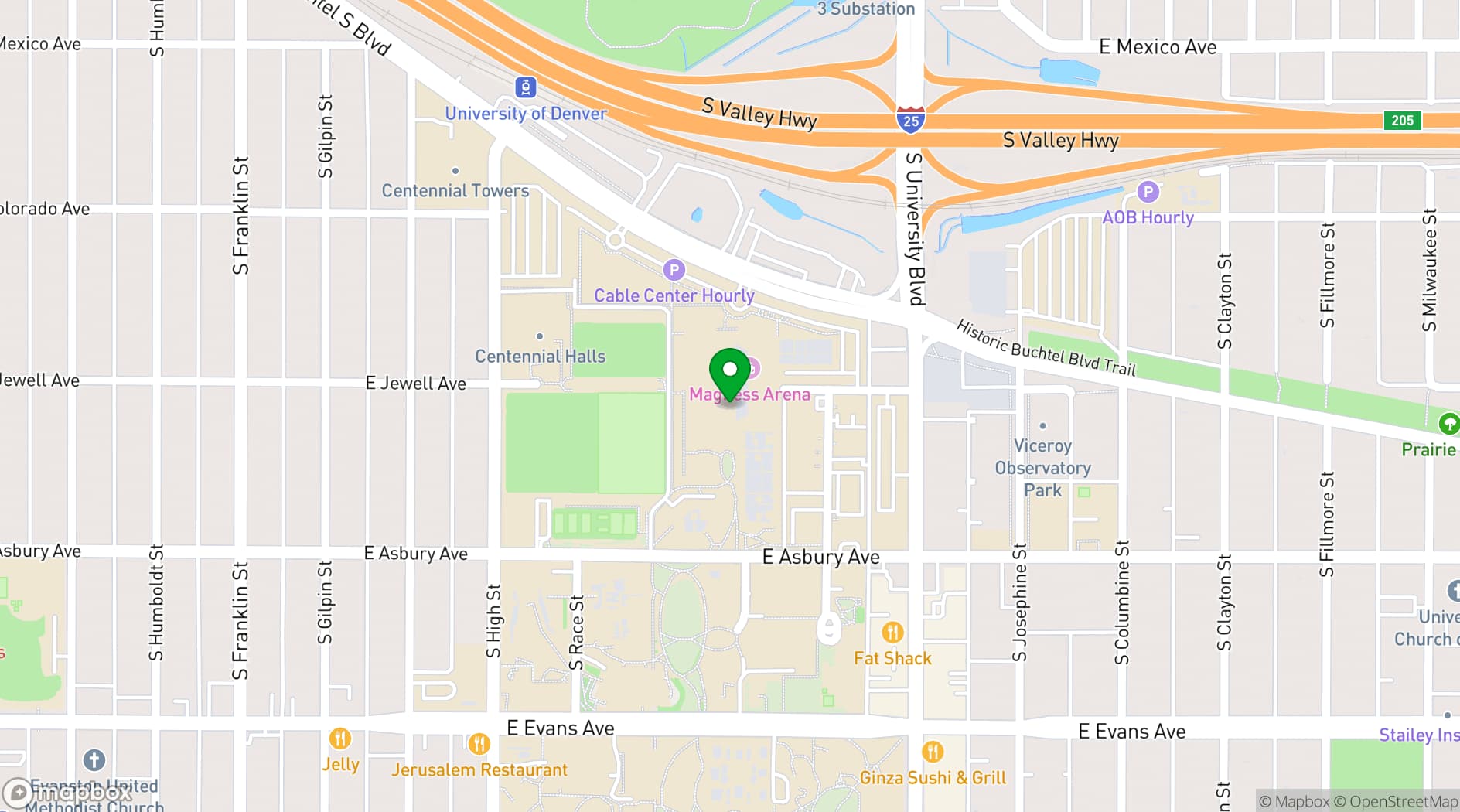 Map showing Ritchie Center