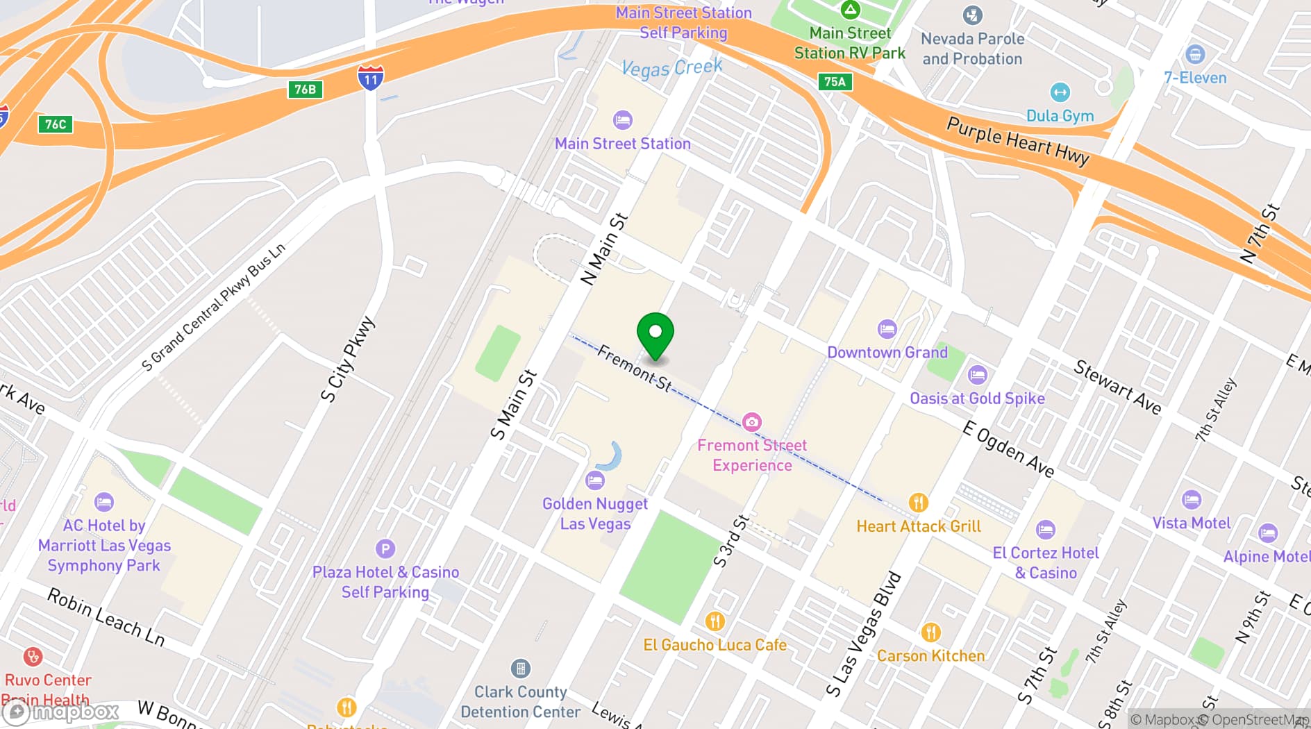 Map showing Whiskey Licker Up Saloon Party Room