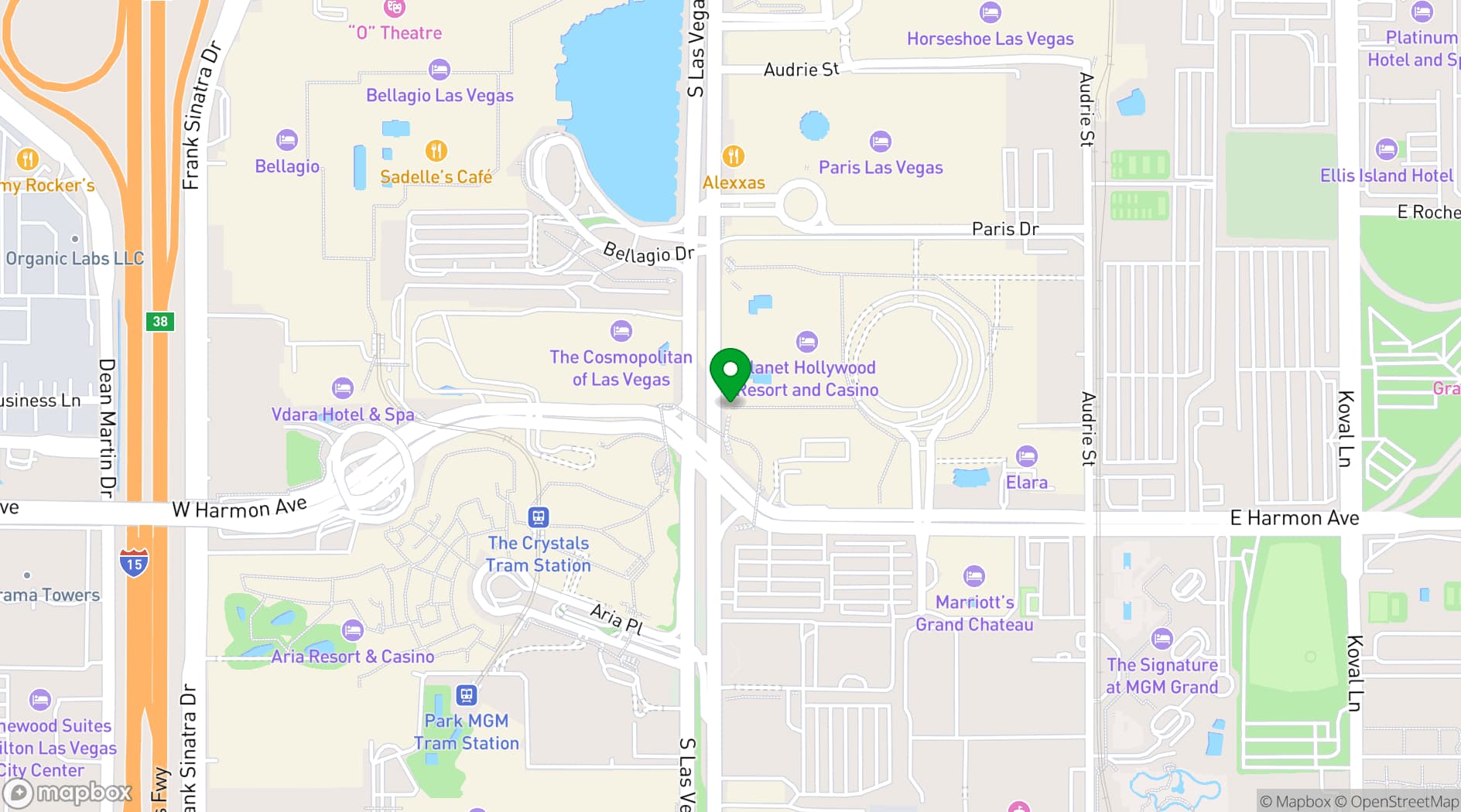 Map showing Miracle Mile Shops