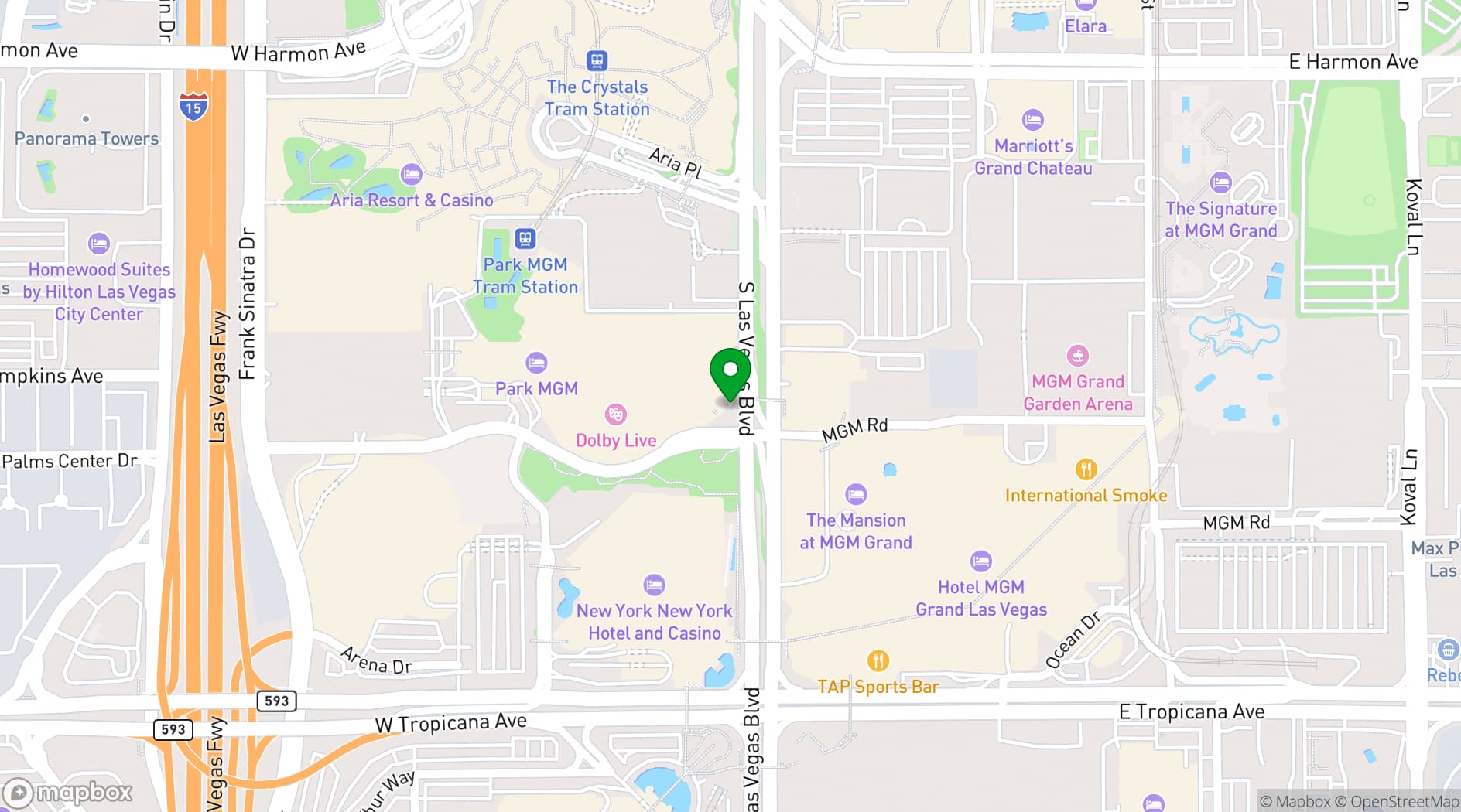 Map showing The NoMad Bar