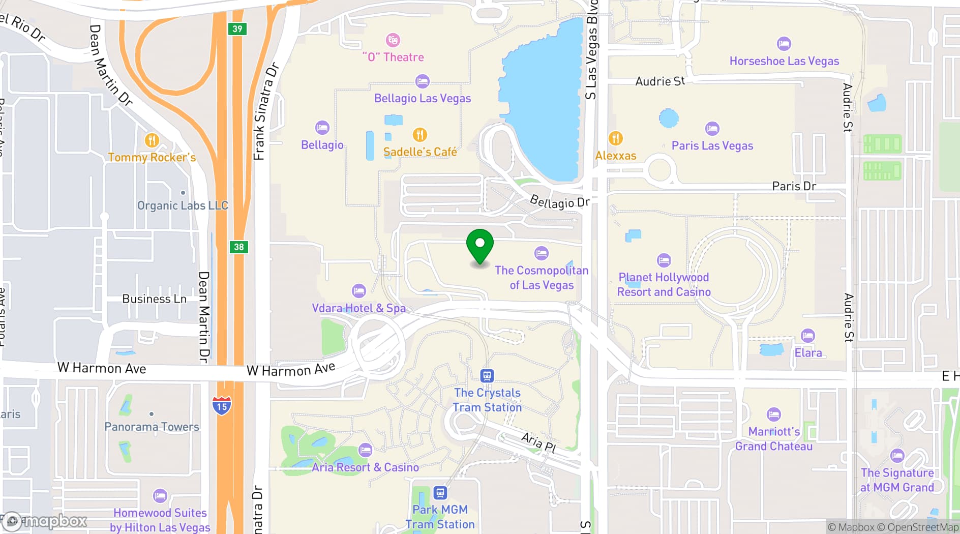Map showing Zuma Las Vegas