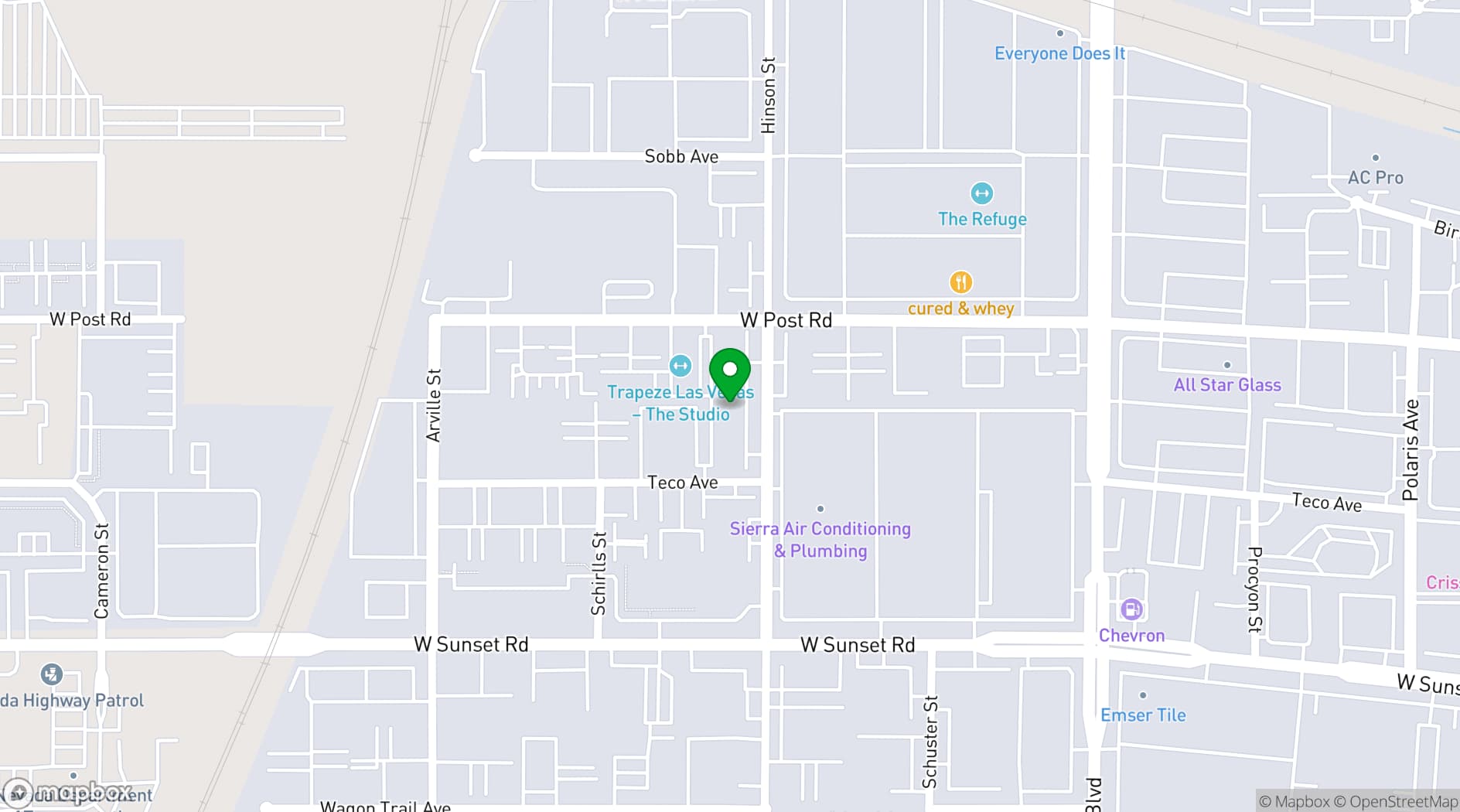 Map showing Posh Express Rentals